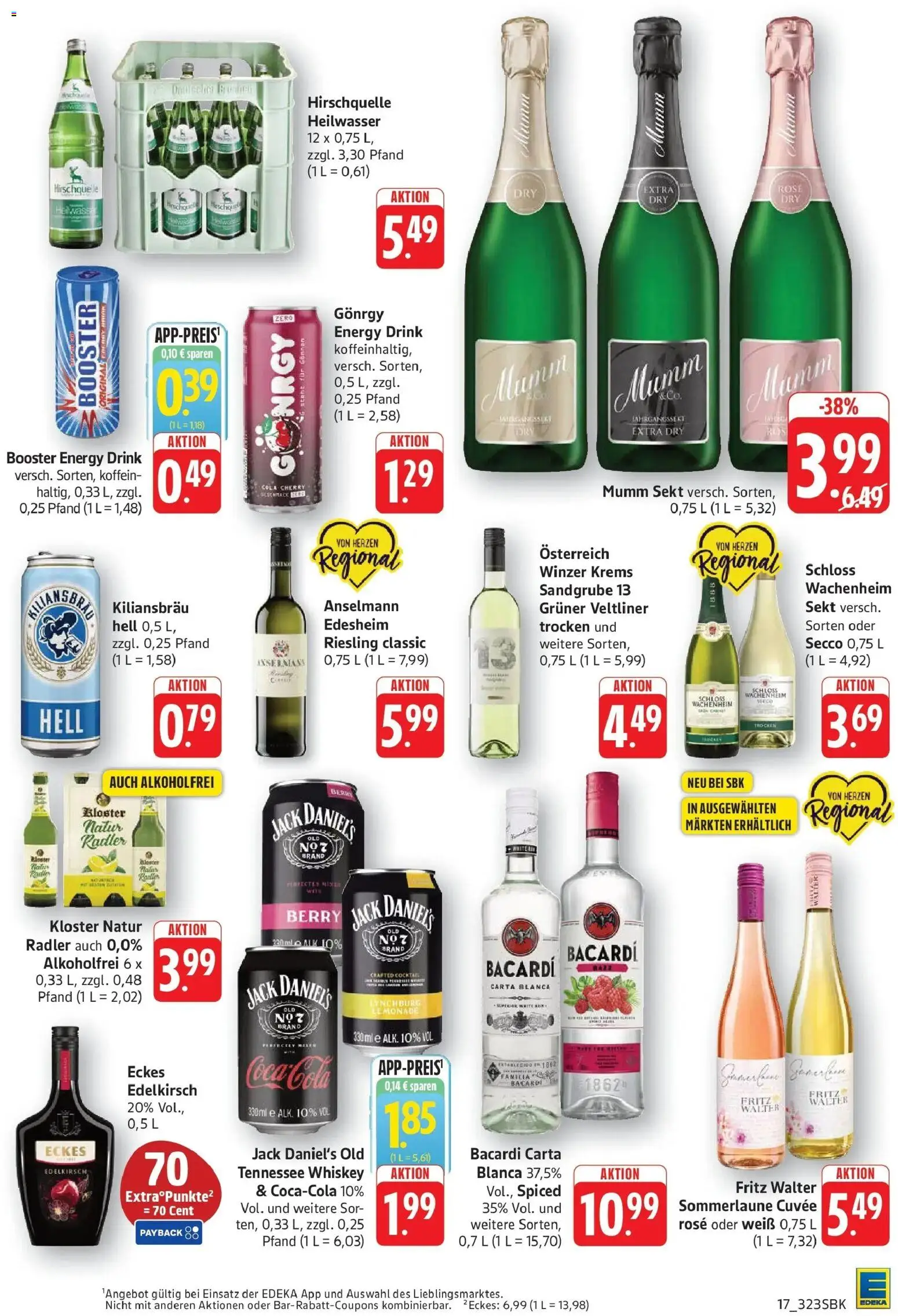 Edeka prospekt Pirmasens – gültig ab 29.06.2026 | Seite: 19 | Produkte: Bacardi, Mumm sekt, Cola, Whiskey