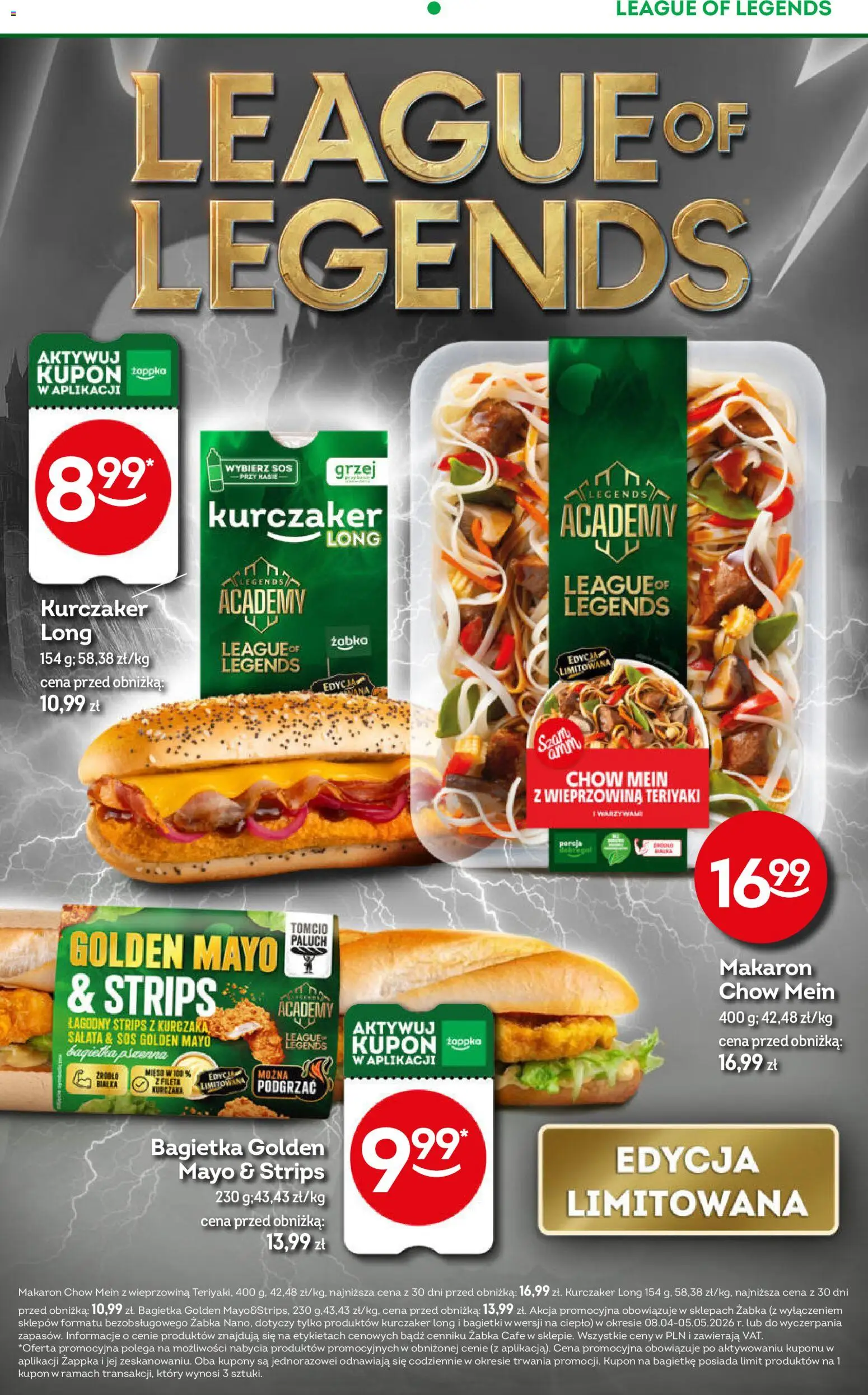 Żabka gazetka od 08.04.2026 | Strona: 8 | Produkty: Mięso, Wieprzowina, Makaron, Sos