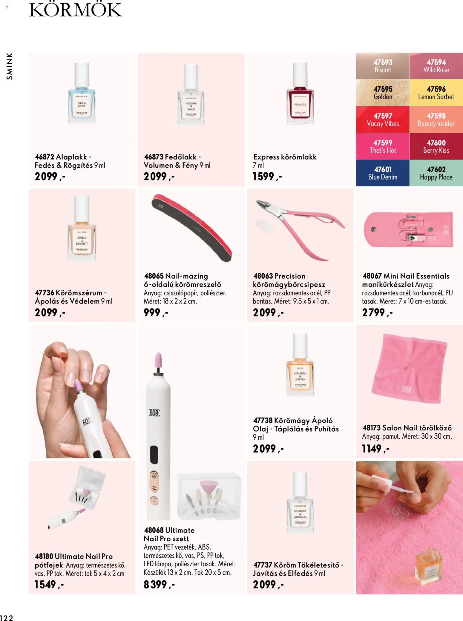 Oriflame akciós ujság - amely érvényes a következő dátumtól: 2026.09.30. | Oldal: 122 | Termékek: Törölköző, Tök, Körömlakk, Rosé