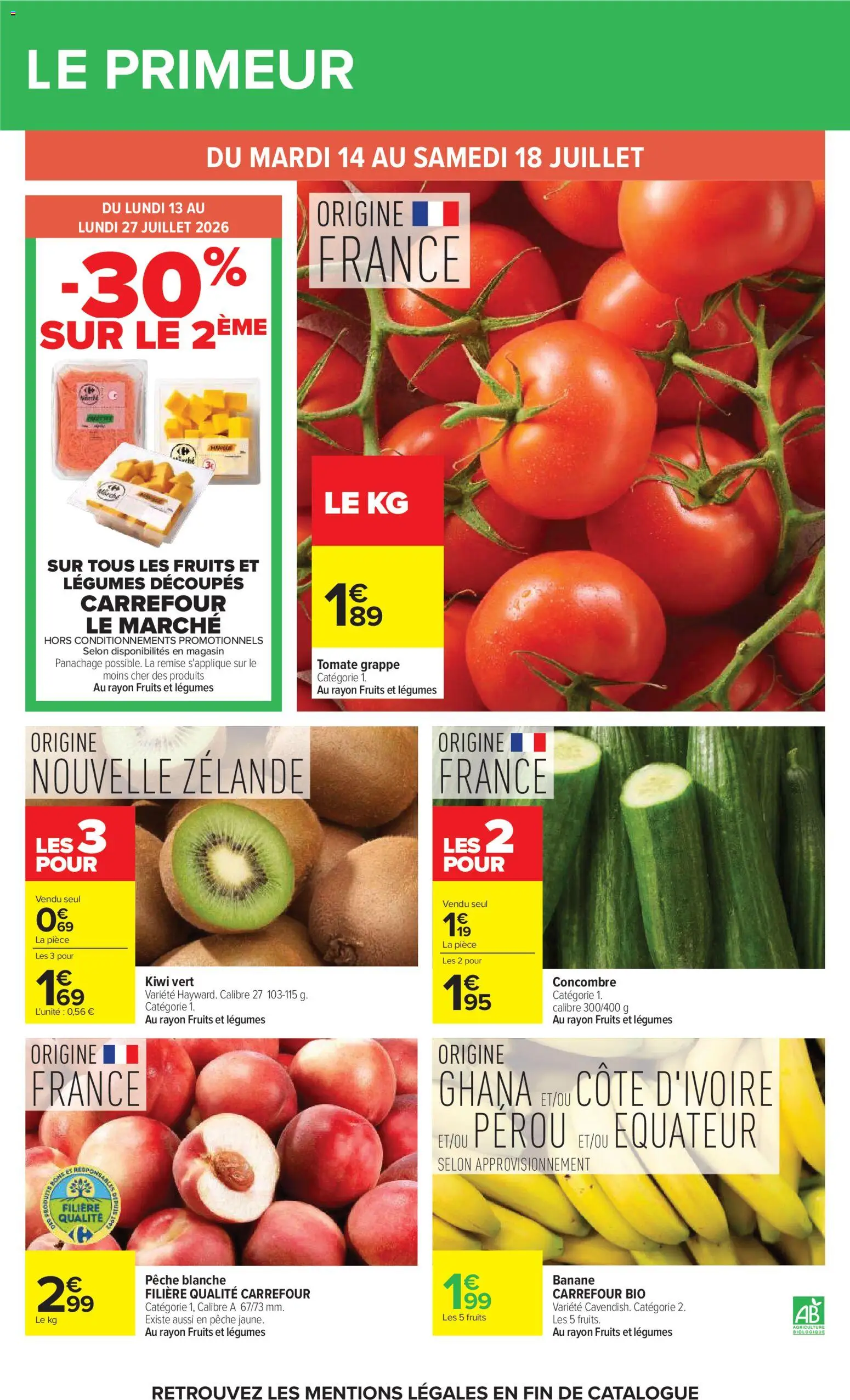 {H1} | Page: 27 | Produits: Tomate grappe, Concombre, Pêche, Kiwi