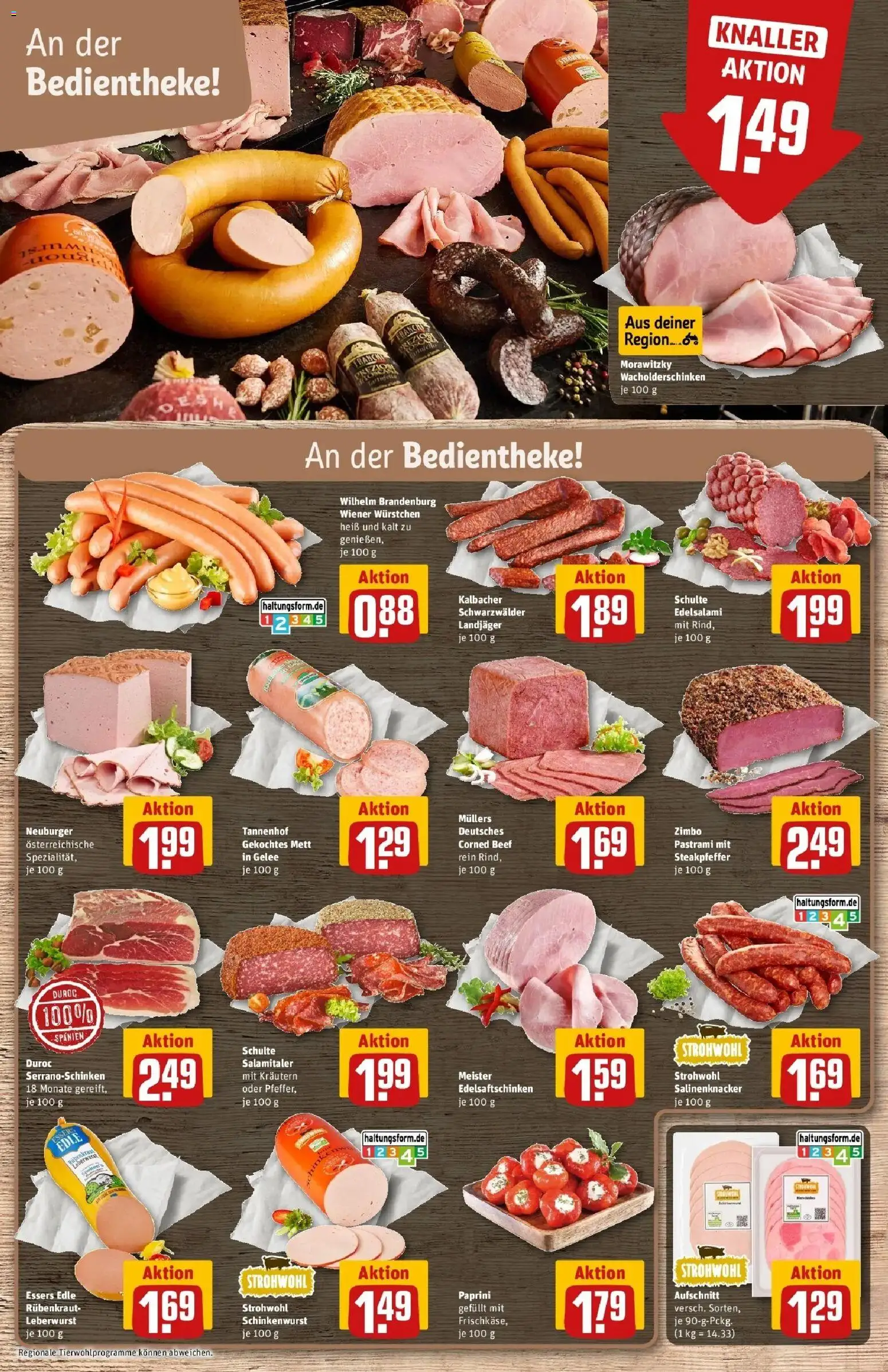REWE Prospekt ab 28.09.2026 zum Blättern » Angebote | Seite: 16 | Produkte: Wiener wurstchen, Pfeffer, Morawitzky
