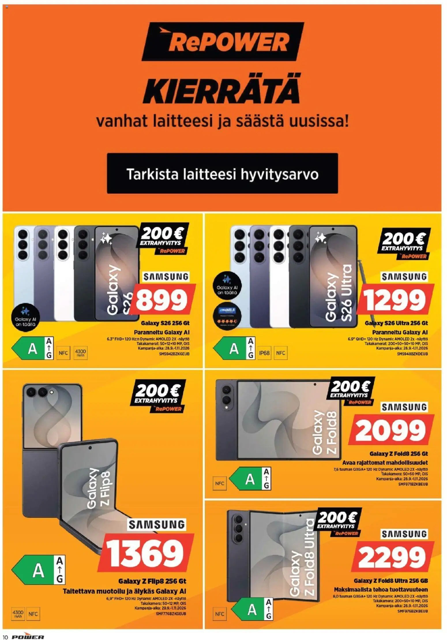 Power tarjoukset – voimassa 19/10/2026 alkaen | Sivu: 10 | Tuotteet: Näyttö, Kamera