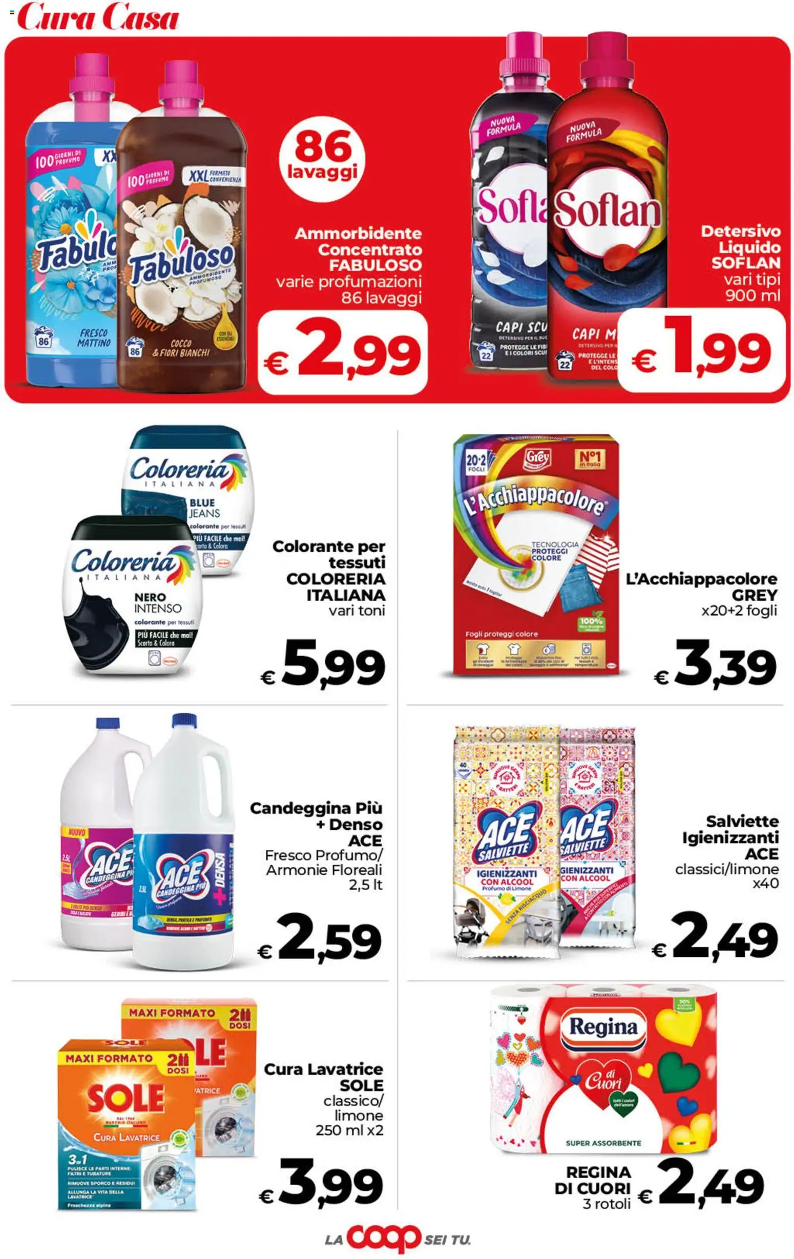 Volantino COOP del 22/09/2026 | Pagina: 37 | Prodotti: Candeggina, Lavatrice, Cocco, Profumo