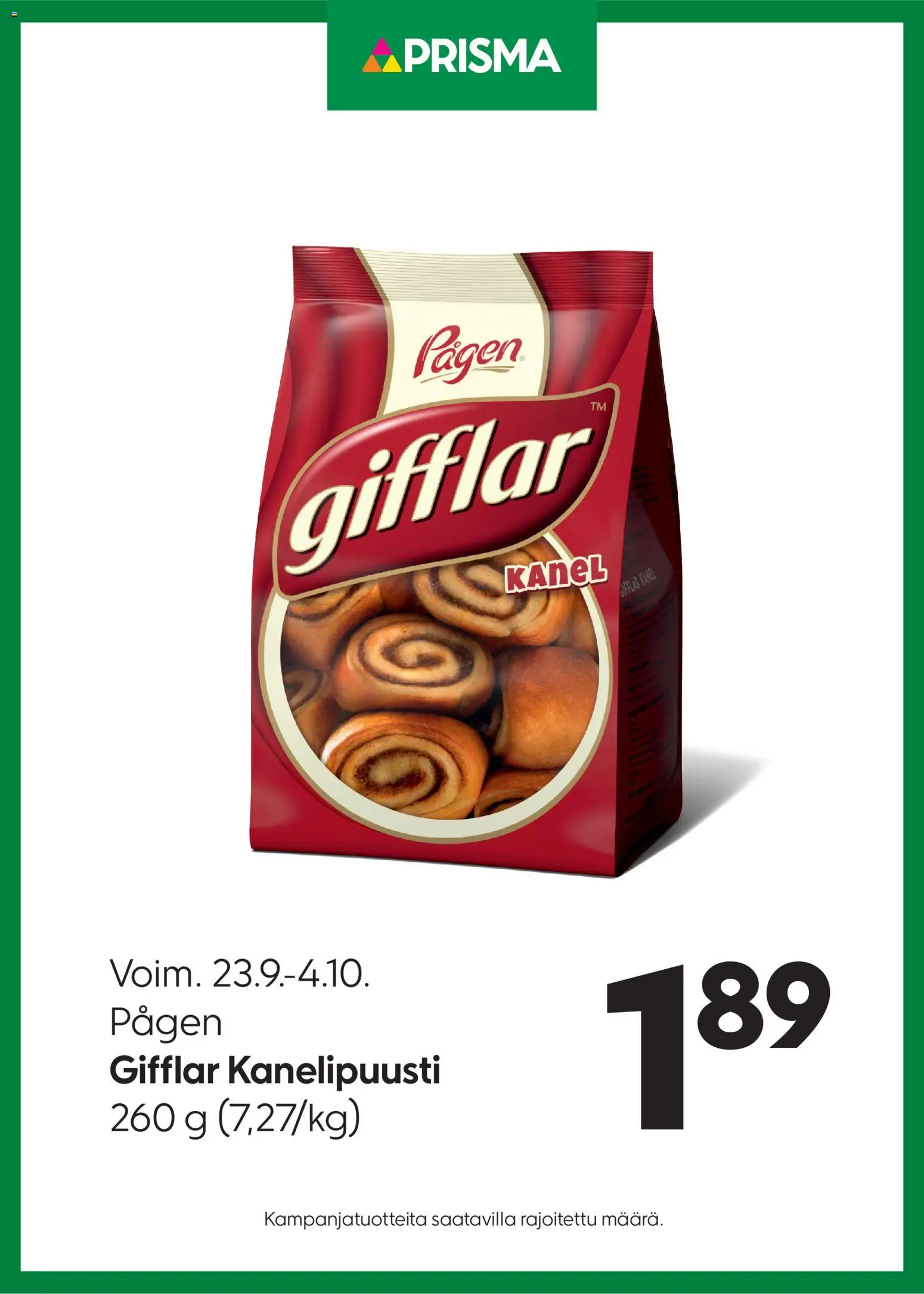 Prisma Pågen – voimassa 23/09/2026 alkaen | Sivu: 1