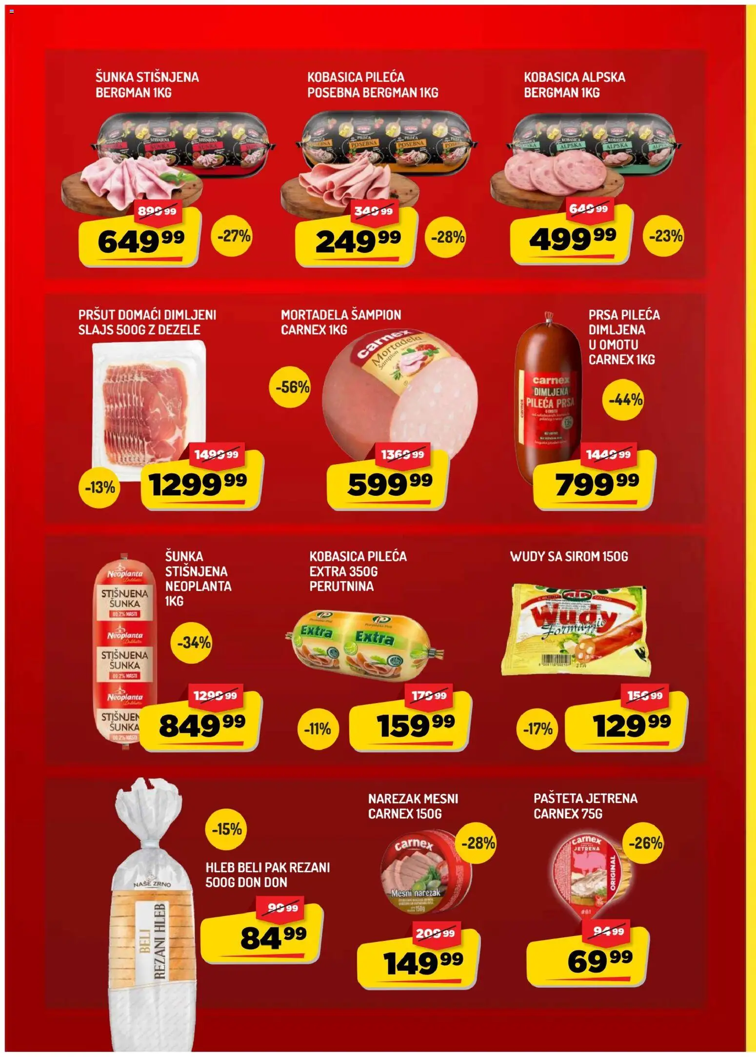 Aman katalog - važi od 23.10.2026 | Strana: 4 | Proizvode: Rezani hleb, Mortadela, Šunka, Mesni narezak