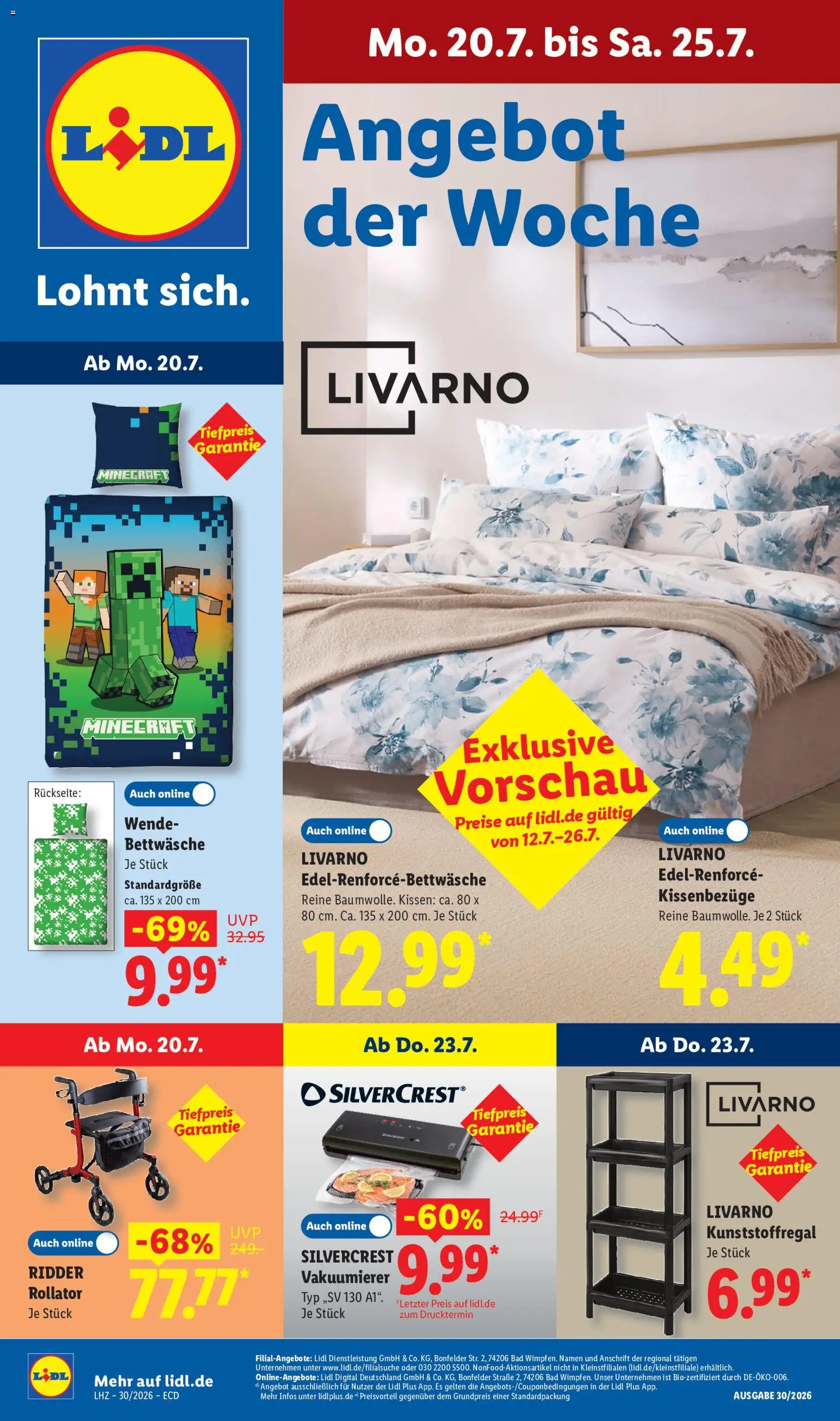 Lidl Německo leták od 20.07.2026 | Strana: 1