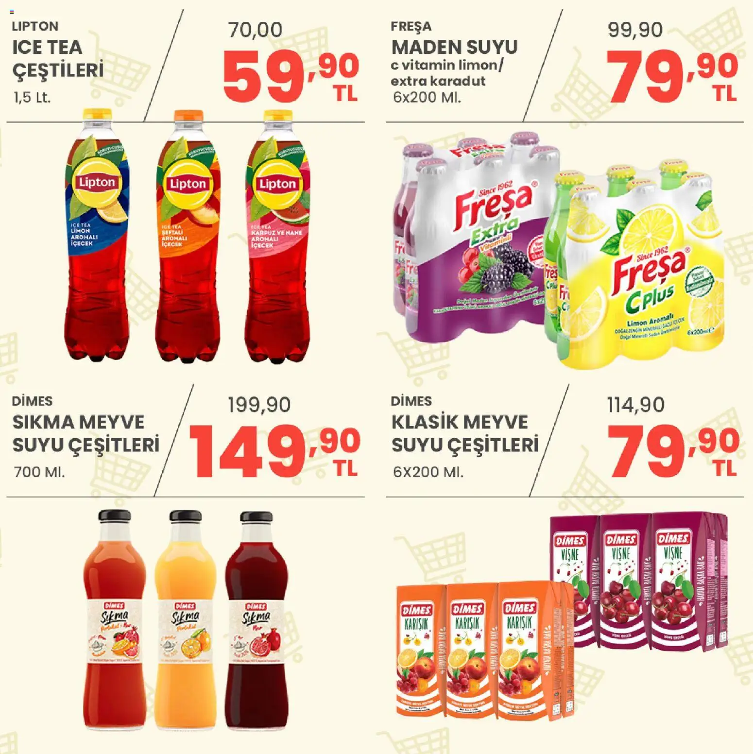 Sarıyer Katalog - 28 Ağustos 2026 tarihinden itibaren geçerlidir | Sayfa: 30 | Ürünler: Şeftali, Karpuz, Maden suyu, Ice tea