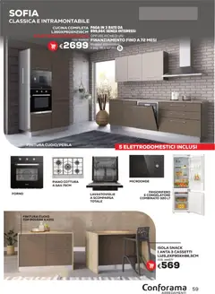 Anteprima del volantino Conforama volantino Arredo valido a partire dal 22/06/2026 | Pagina: 59 | Prodotti: Microonde, Lavastoviglie, Frigorifero, Forno