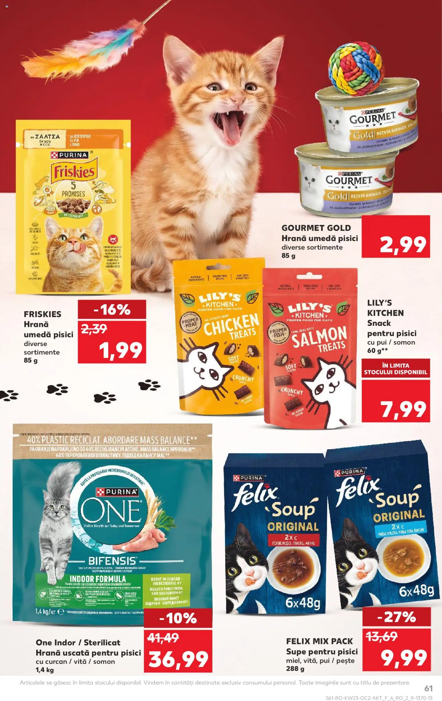 Noul catalog Kaufland – valabil de la 03.06.2026 | Pagină: 61 | Produse: Hacıyatmaz Kedi Oyuncağı, Pește, Sos