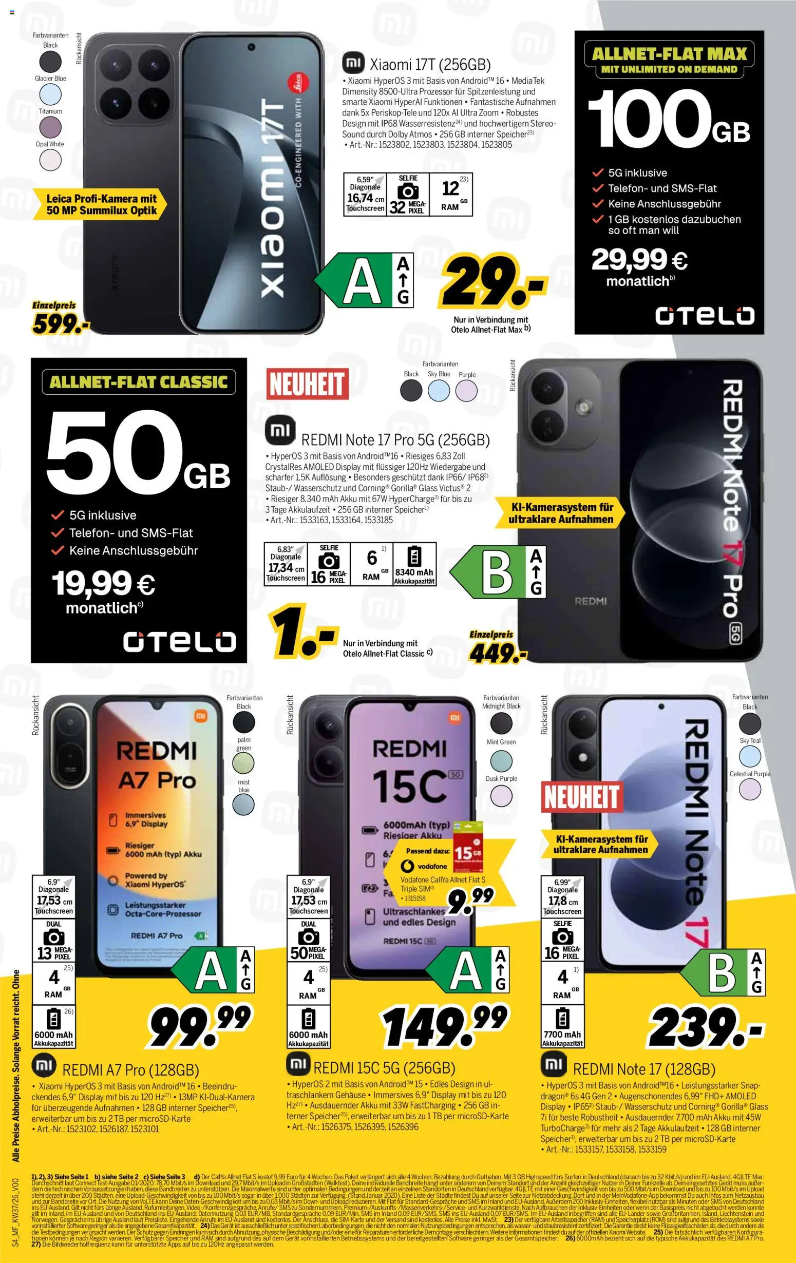 Medimax Mobilfunk Woche – gültig ab 05.09.2026 | Seite: 4 | Produkte: Xiaomi, Wasser, Telefon