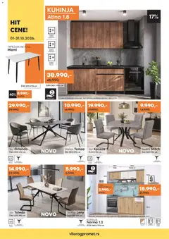 Vitorog katalog - pregled Vitorog kataloga - važi od 01.10.2026 | Strana: 6 | Proizvode: Sto, Stolica, Kuhinja, Trpezarijski sto