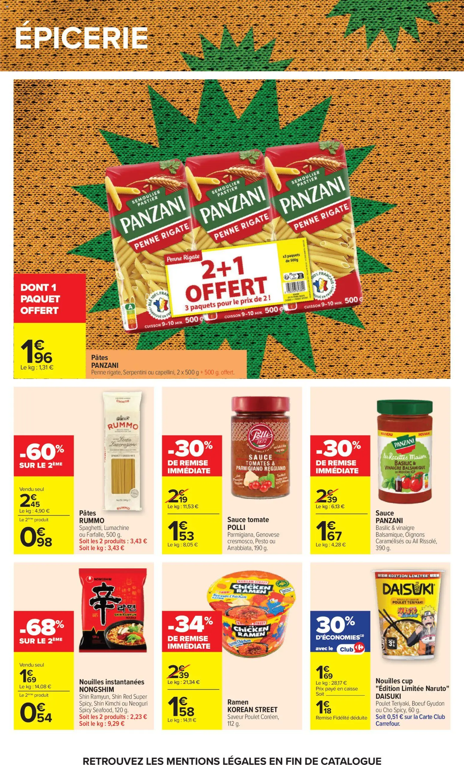 {H1} | Page: 43 | Produits: Ail, Vinaigre, Tomates, Nouilles