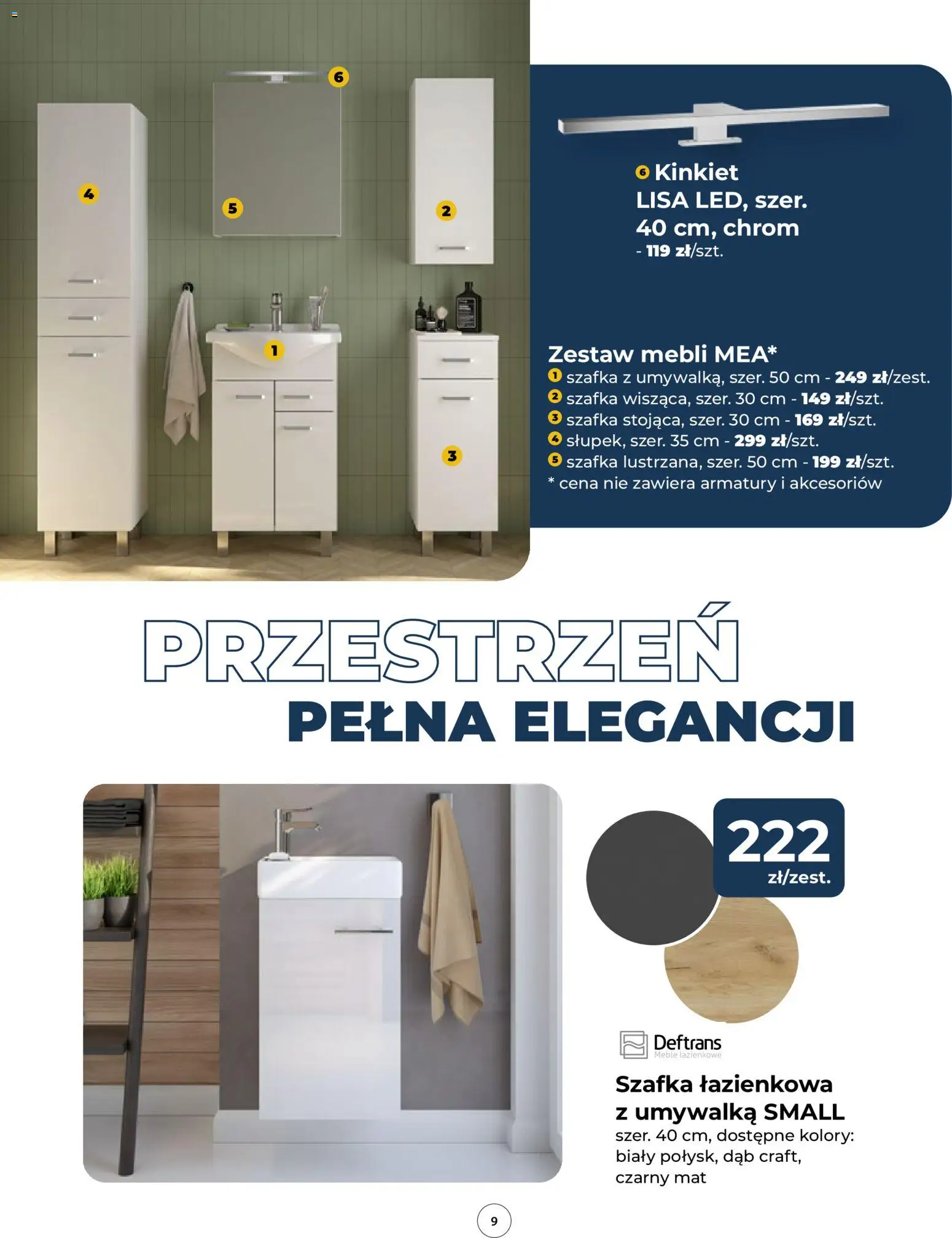 Mrówka gazetka od 12.03.2026 | Strona: 9 | Produkty: Umywalka, Szafka łazienkowa