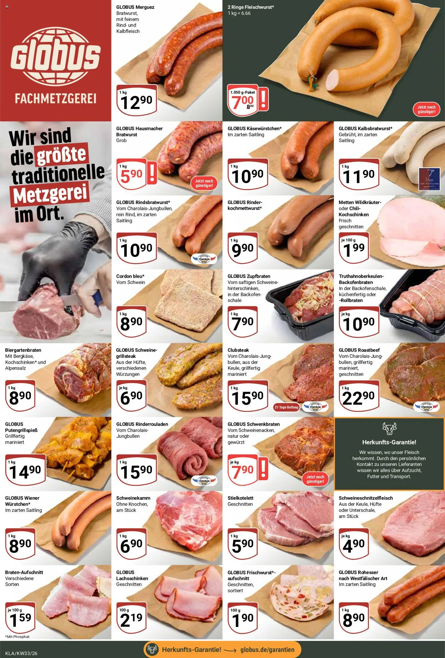 Globus Prospekt Kaiserslautern – gültig ab 10.08.2026 | Seite: 9 | Produkte: Bratwurst, Roastbeef, Chili, Backofen