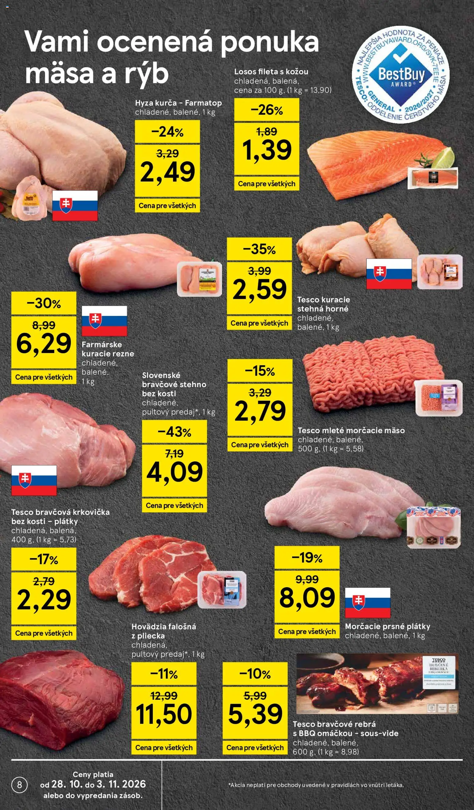 Nové Tesco akcie – leták je platný od 28.10.2026 | Strana: 8