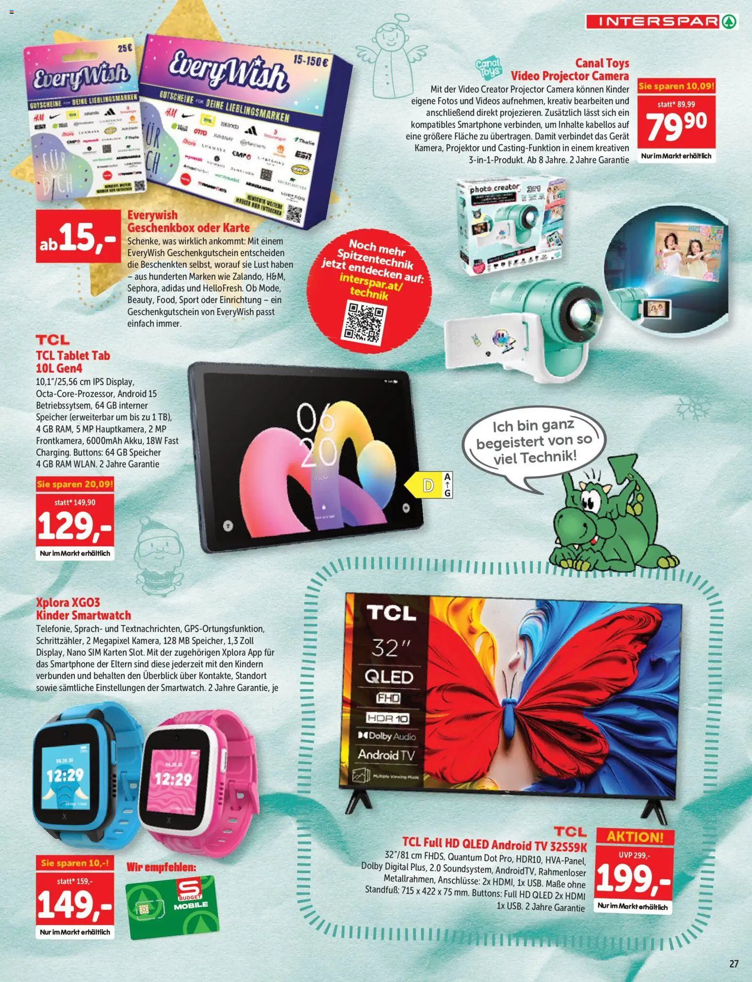 Interspar Sonderfolder Kindergeschenke gültig ab 27.10.2026 | Seite: 27 | Produkte: Smartphone, Tablet, Audio, Smartwatch