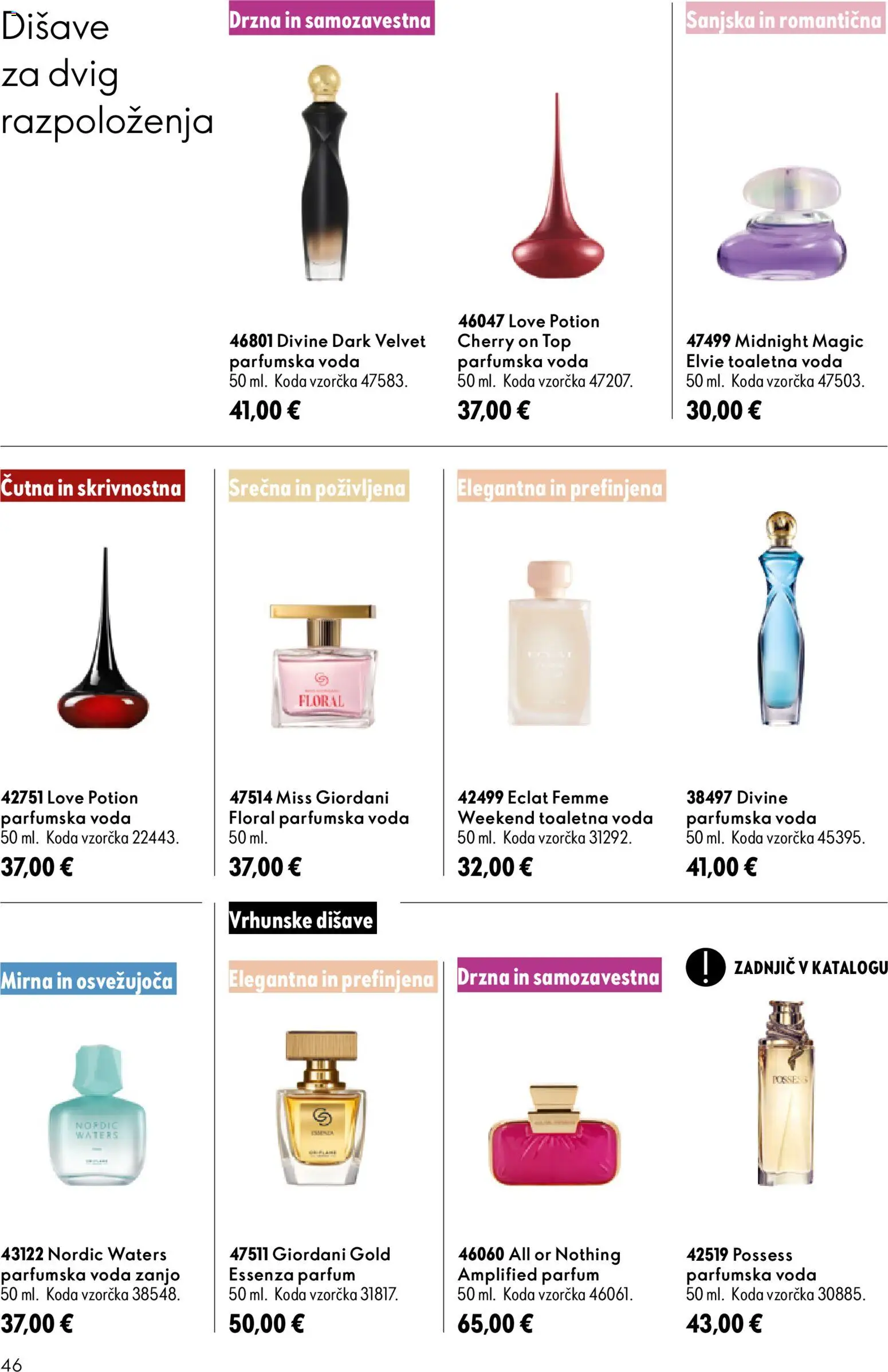 Novi Oriflame katalog ponudbe – veljaven od 16.09.2026 | Stran: 46 | Izdelki: Parfum, Voda, Toaletna voda, Parfumska voda