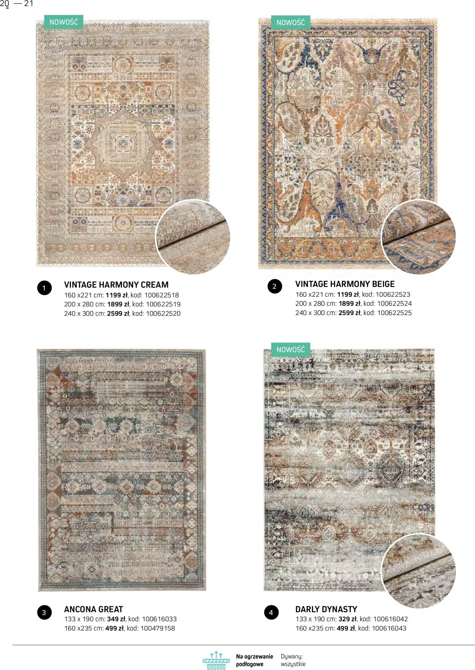 Komfort gazetka - Katalog dywanów od 07.10.2026 | Strona: 20 | Produkty: Dywany