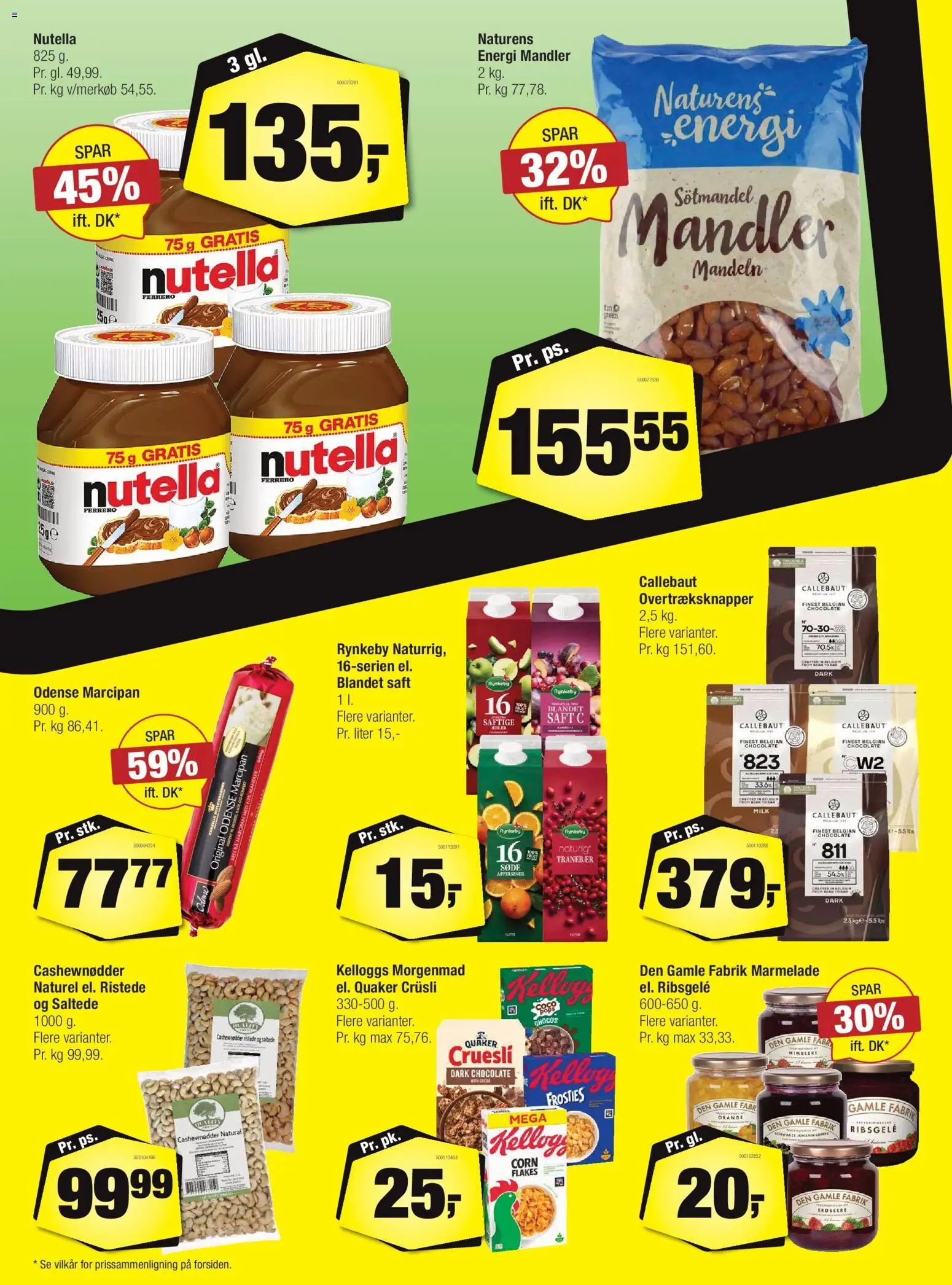 Calle tilbudsavis – gyldig fra 21/10/2026 | Side: 12 | Produkter: Appelsiner, Ribsgele, Cashewnødder, Nutella