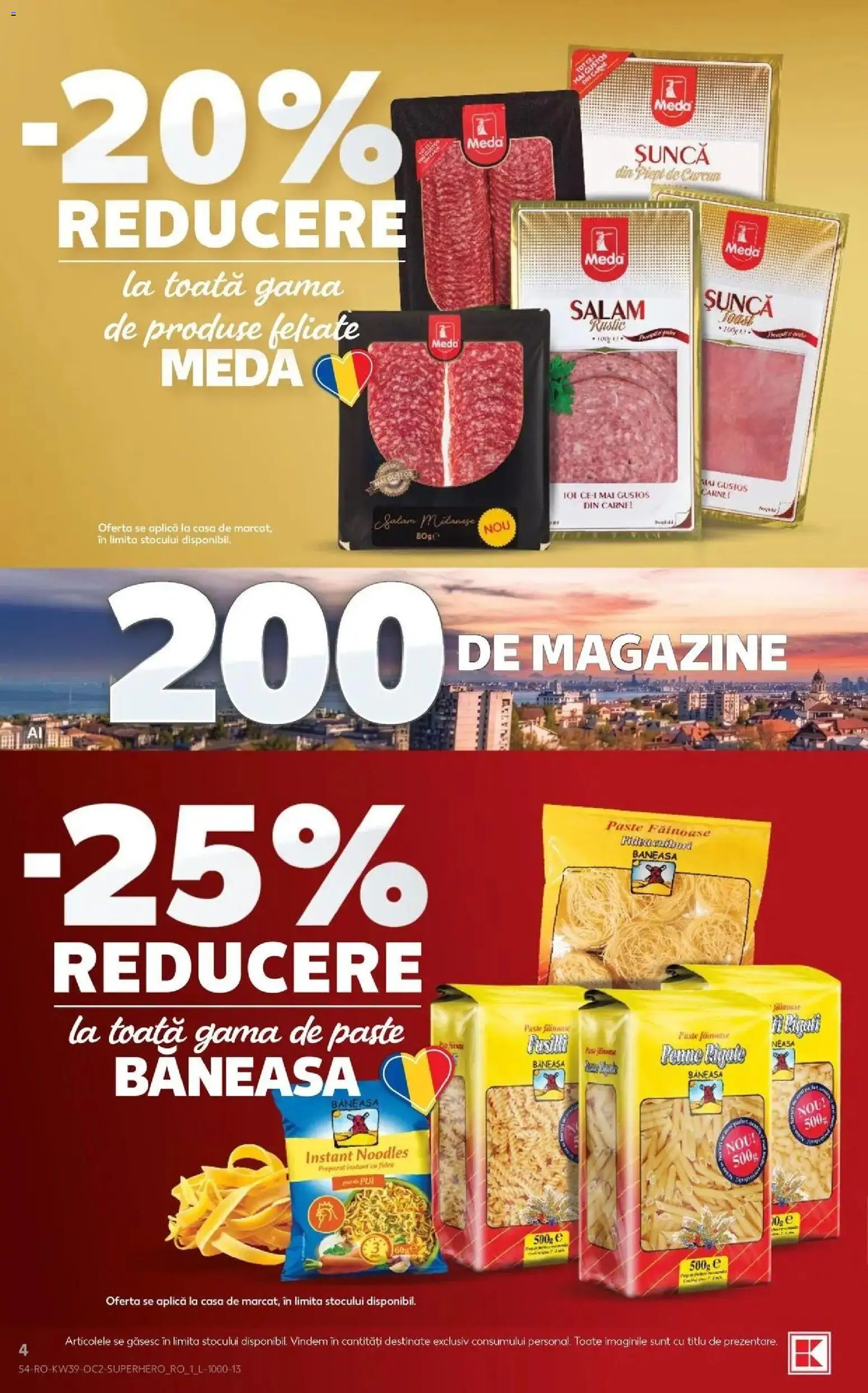 Kaufland Constanța 23.09.2026 - Revista si Oferta | Pagină: 4 | Produse: Aplică, Pui, Șuncă, Noodles
