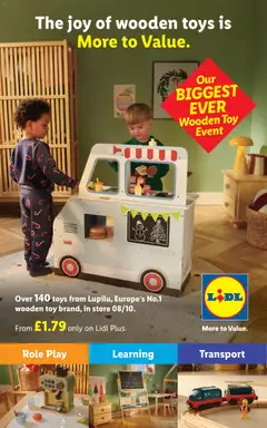 Preview of Weekly offers Lidl Wooden Toys valid from 08/10/2026