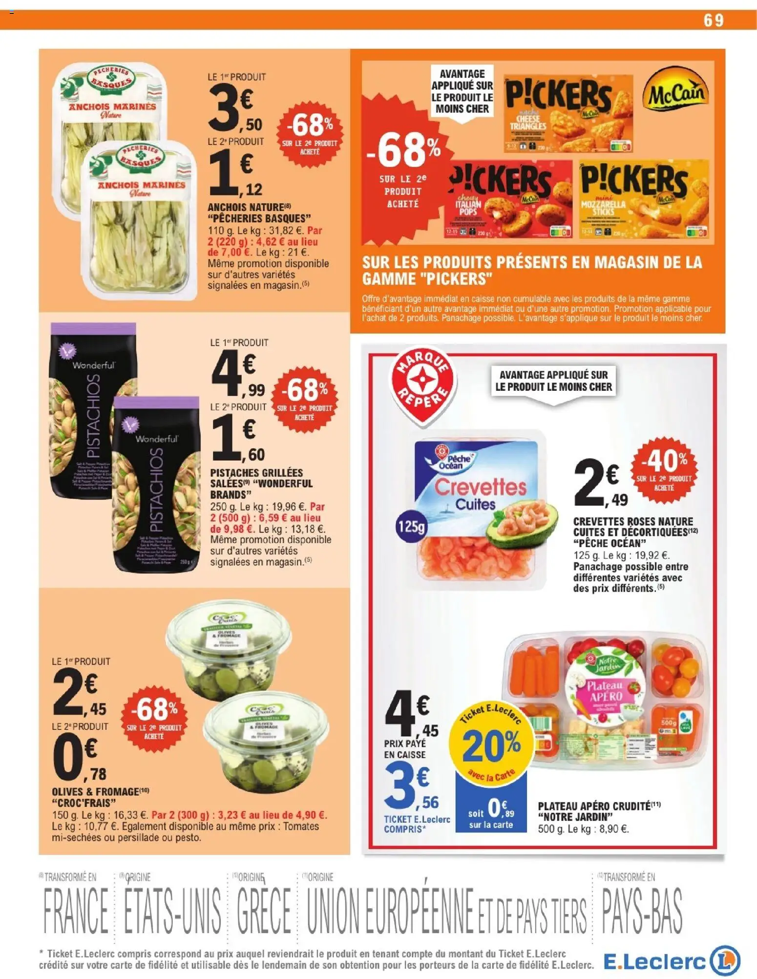 {H1} | Page: 69 | Produits: Pêche, Anchois, Fromage, Tomates