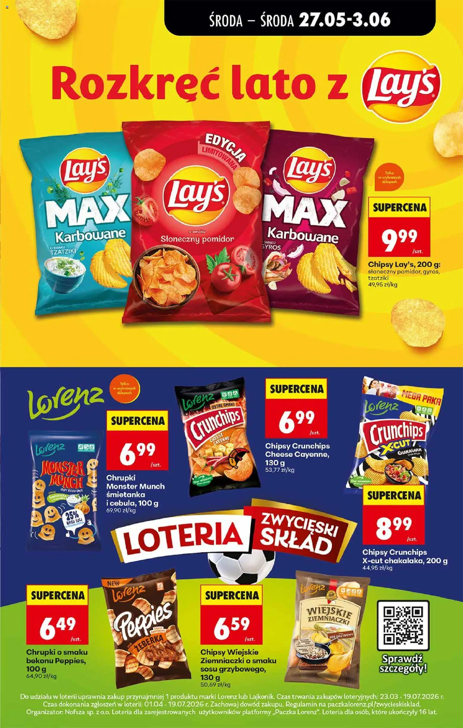 Biedronka gazetka od środy od 27.05.2026 | Strona: 47 | Produkty: Tzatziki, Chipsy, Chrupki, Ziemniaczki