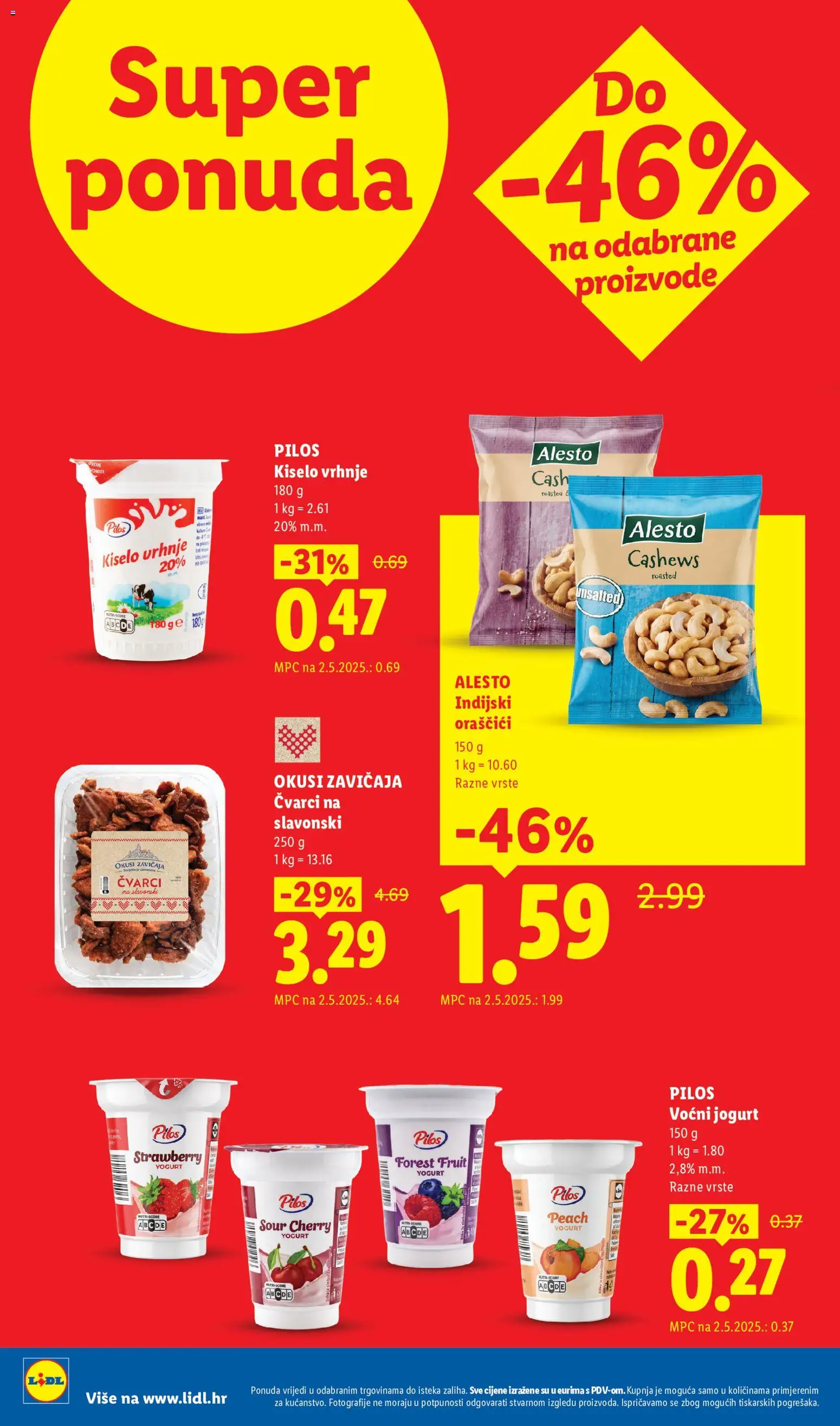 Lidl katalog | vrijedi od 21.09.2026 | Stranica: 2 | Proizvodi: Čvarci, Vrhnje 31%, Pilos, Okusi zavičaja
