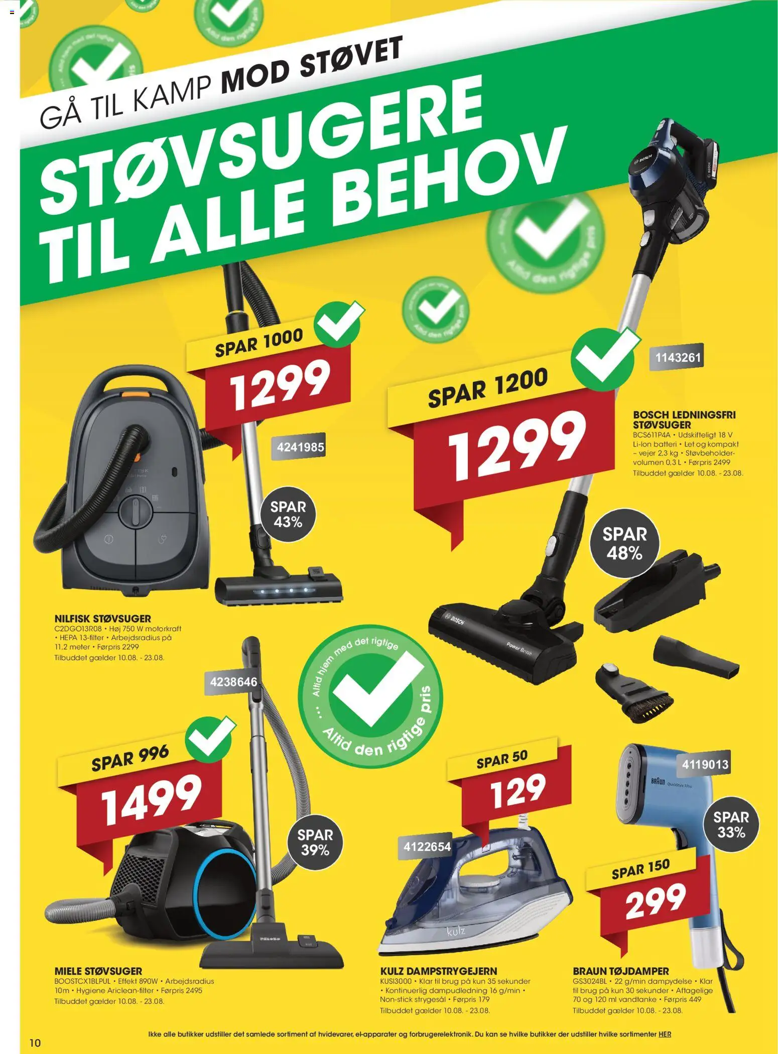 Punkt1 tilbudsavis – gyldig fra 10/08/2026 | Side: 10 | Produkter: Støvsuger, Batteri