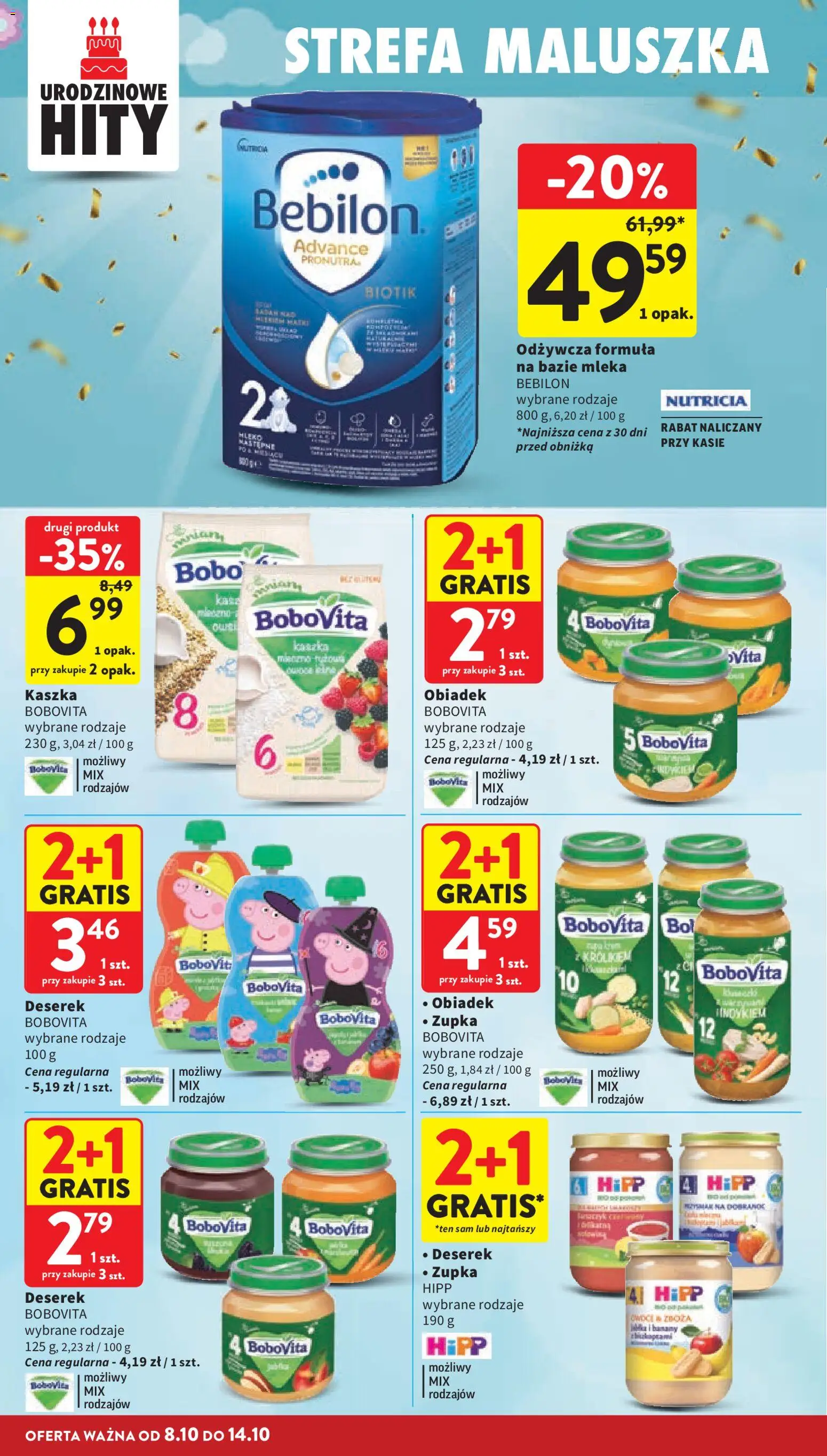 Intermarche gazetka od 08.10.2026 | Strona: 36 | Produkty: Kaszka bobovita, Mleka