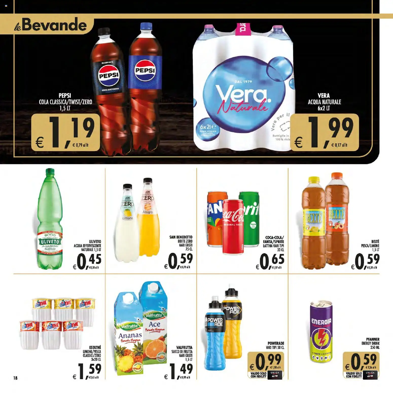 Volantino Decò del 21/08/2026 | Pagina: 18 | Prodotti: Acqua, Ananas, Bibite, Pepsi