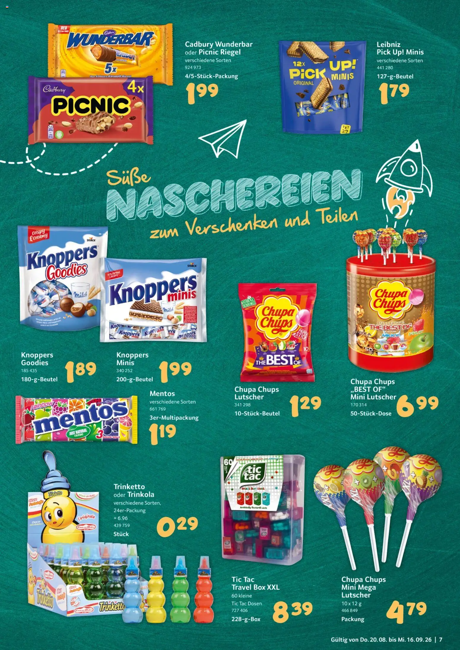 Selgros Schulstart – gültig ab 20.08.2026 | Seite: 7 | Produkte: Box, Lutscher, Knoppers, Chips