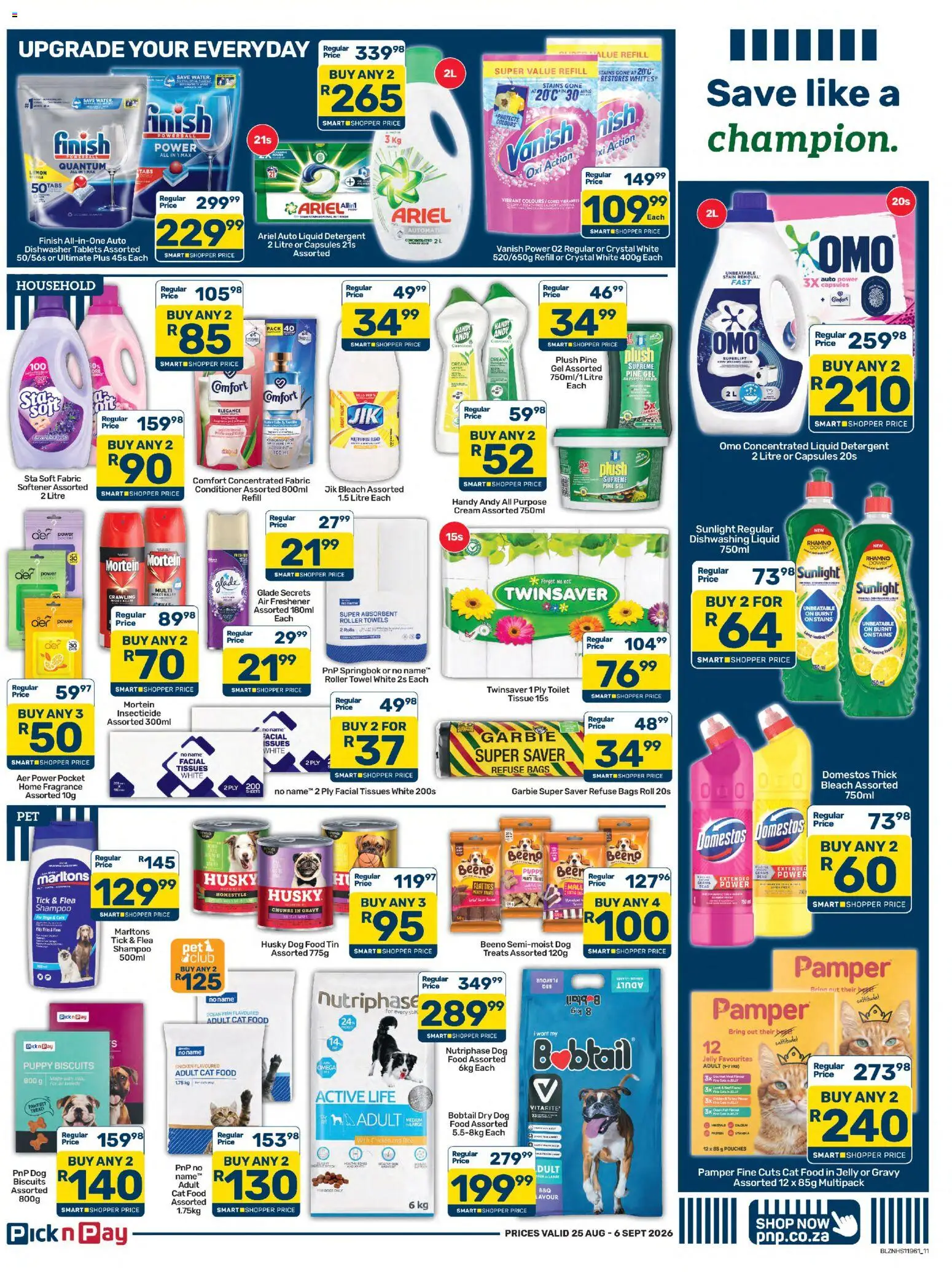 New Pick n Pay catalogue – valid from 25/08/2026 | Page: 11 | Products: Fish, Cream, Cat food, Dog food