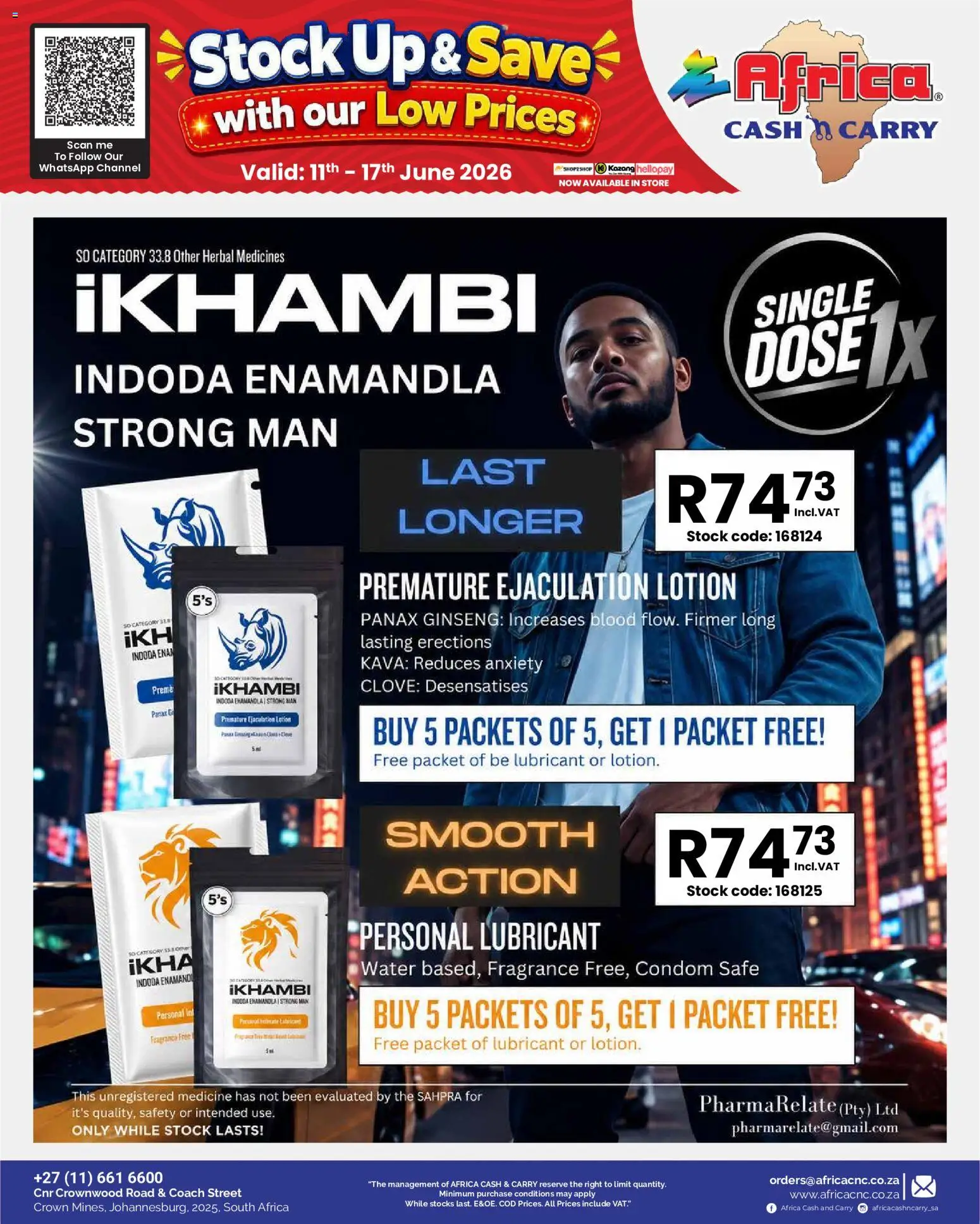 New Africa Cash & Carry catalogue – valid from 11.06.2026 | Page: 22 | Products: Fragrance, Stock, Water, Lotion