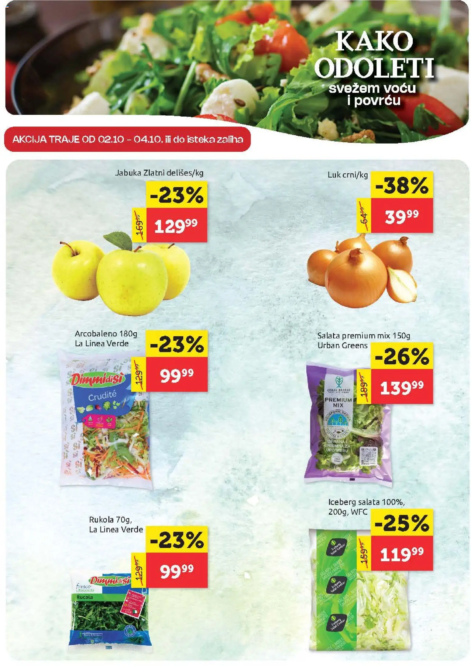 SuperVERO katalog - važi od 01.10.2026 | Strana: 2 | Proizvode: Salata, Iceberg salata, Luk