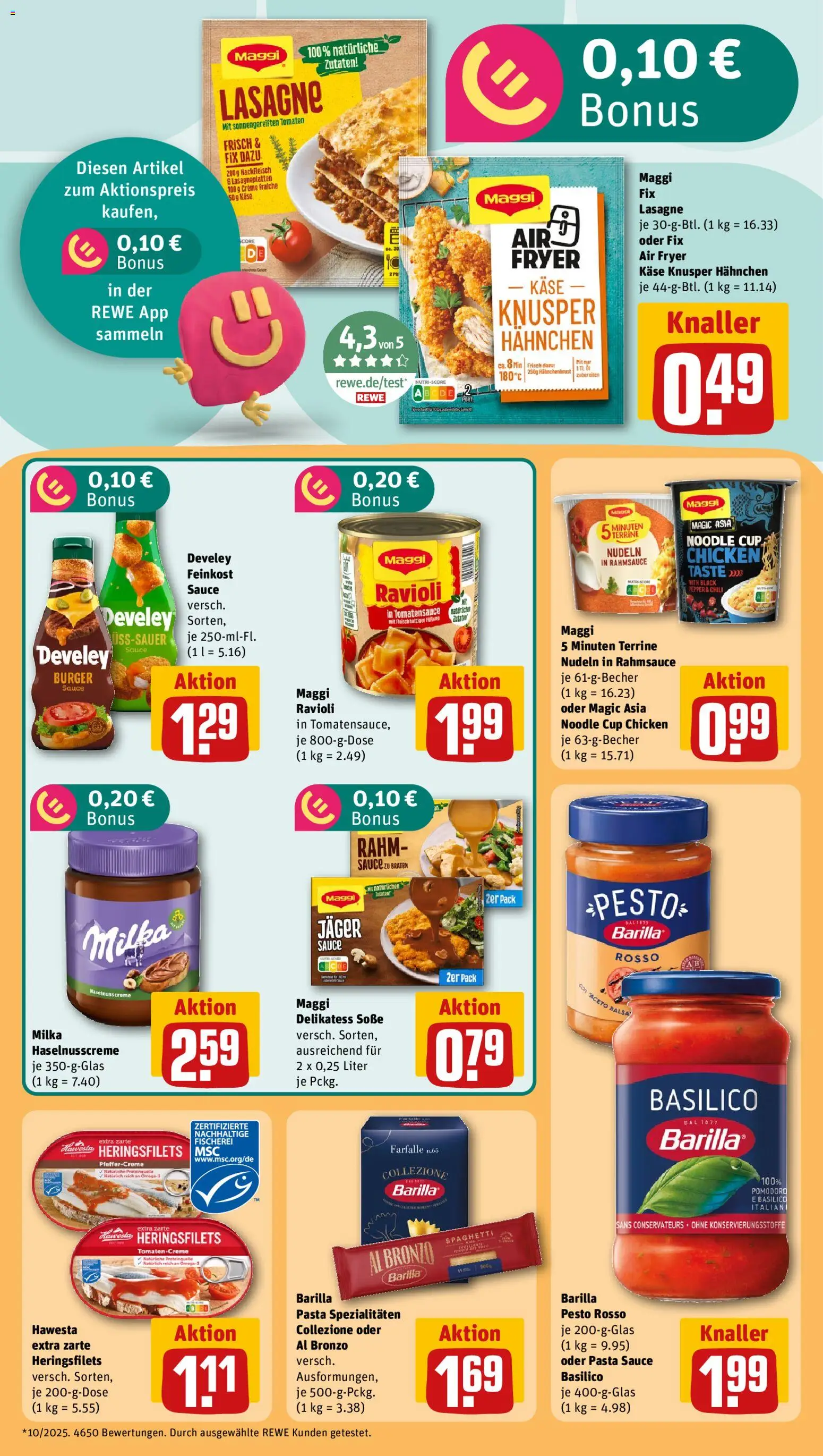 Rewe Prospekt – gültig ab 10.08.2026 | Seite: 12 | Produkte: Käse, Spaghetti, Burger, Pasta
