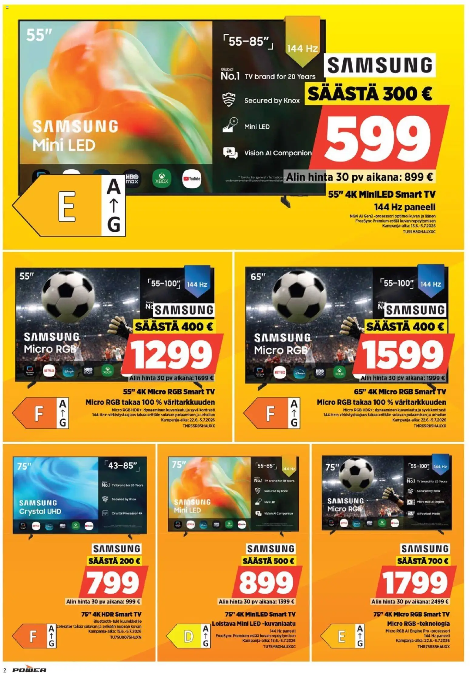 Power tarjoukset – voimassa 29/06/2026 alkaen | Sivu: 2 | Tuotteet: TV, Xbox