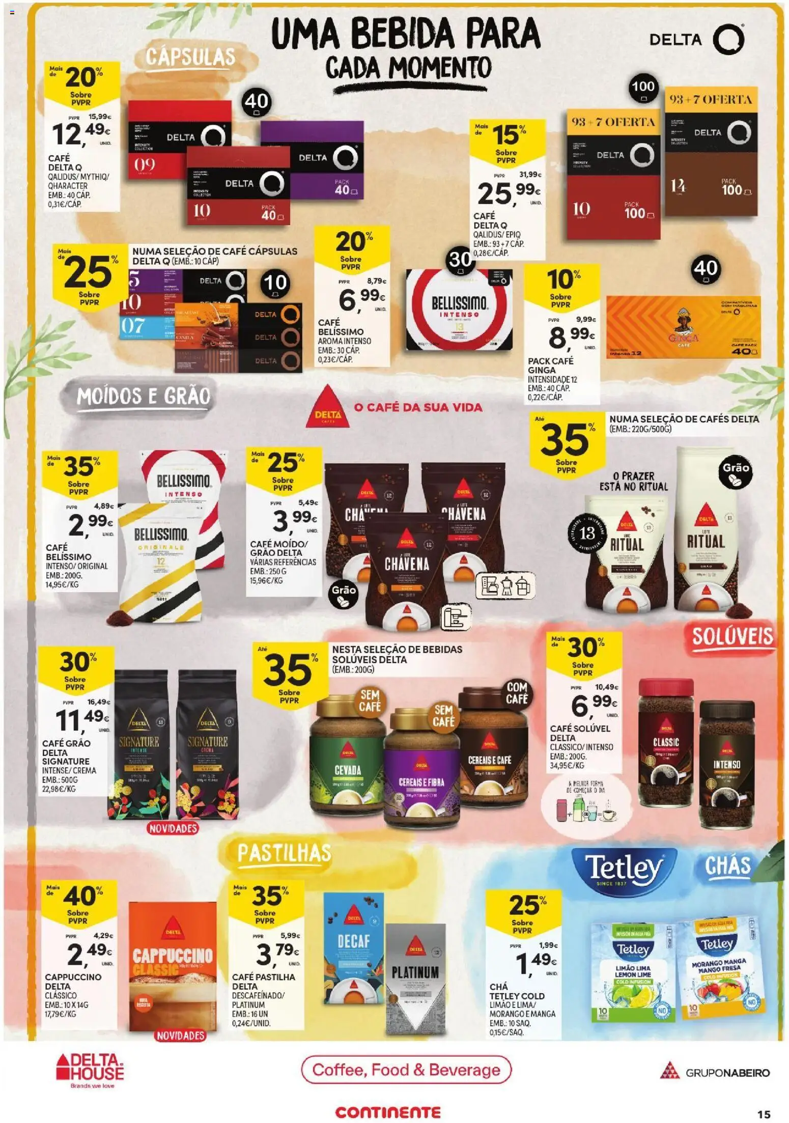 Continente Açores │ válido de 17/09/2026 | Página: 15 | Produtos: Manga, Chás, Café, Lima