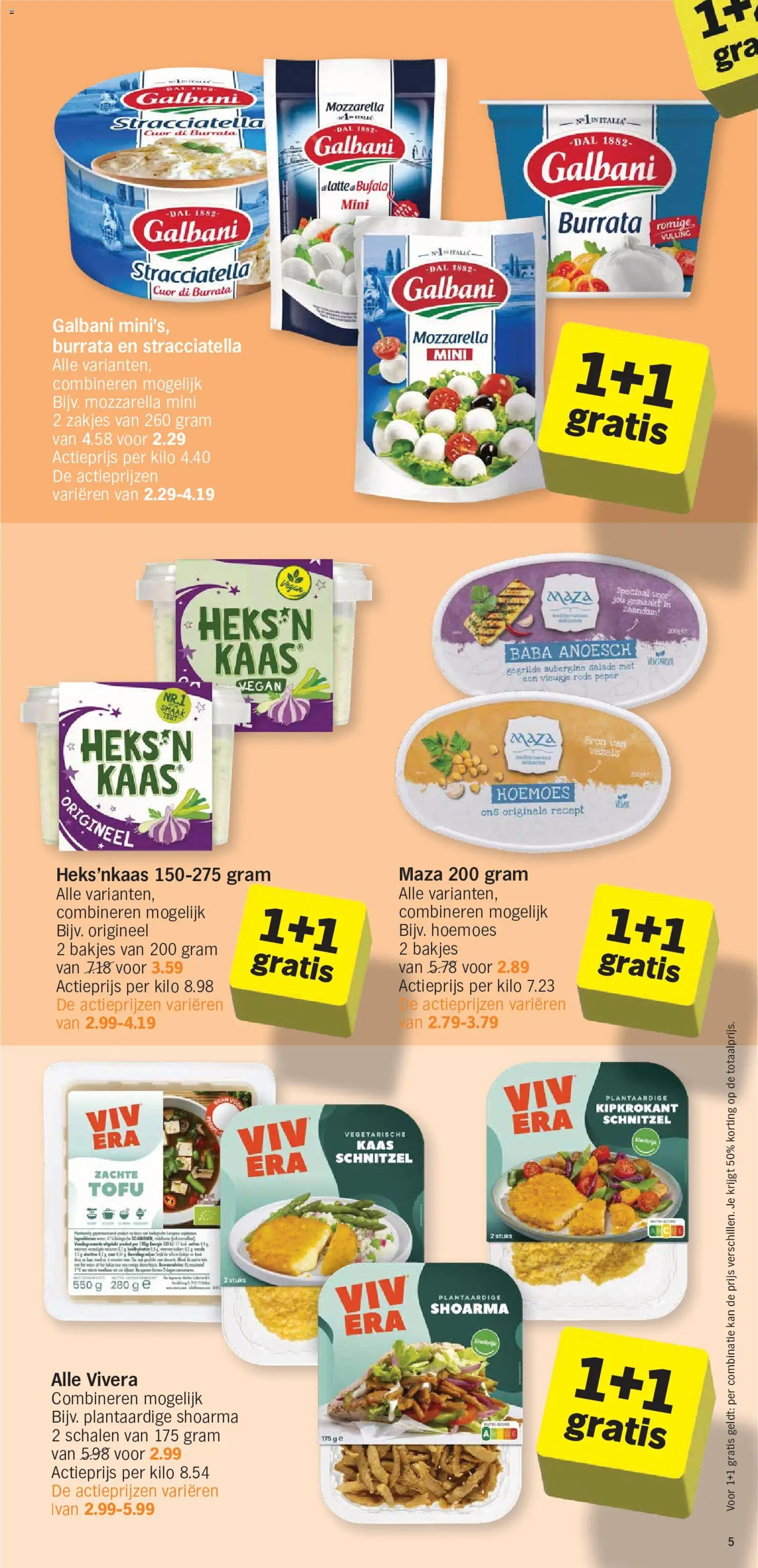 {H1} | Pagina: 5 | Producten: Salade, Burrata, Aubergine, Tofu