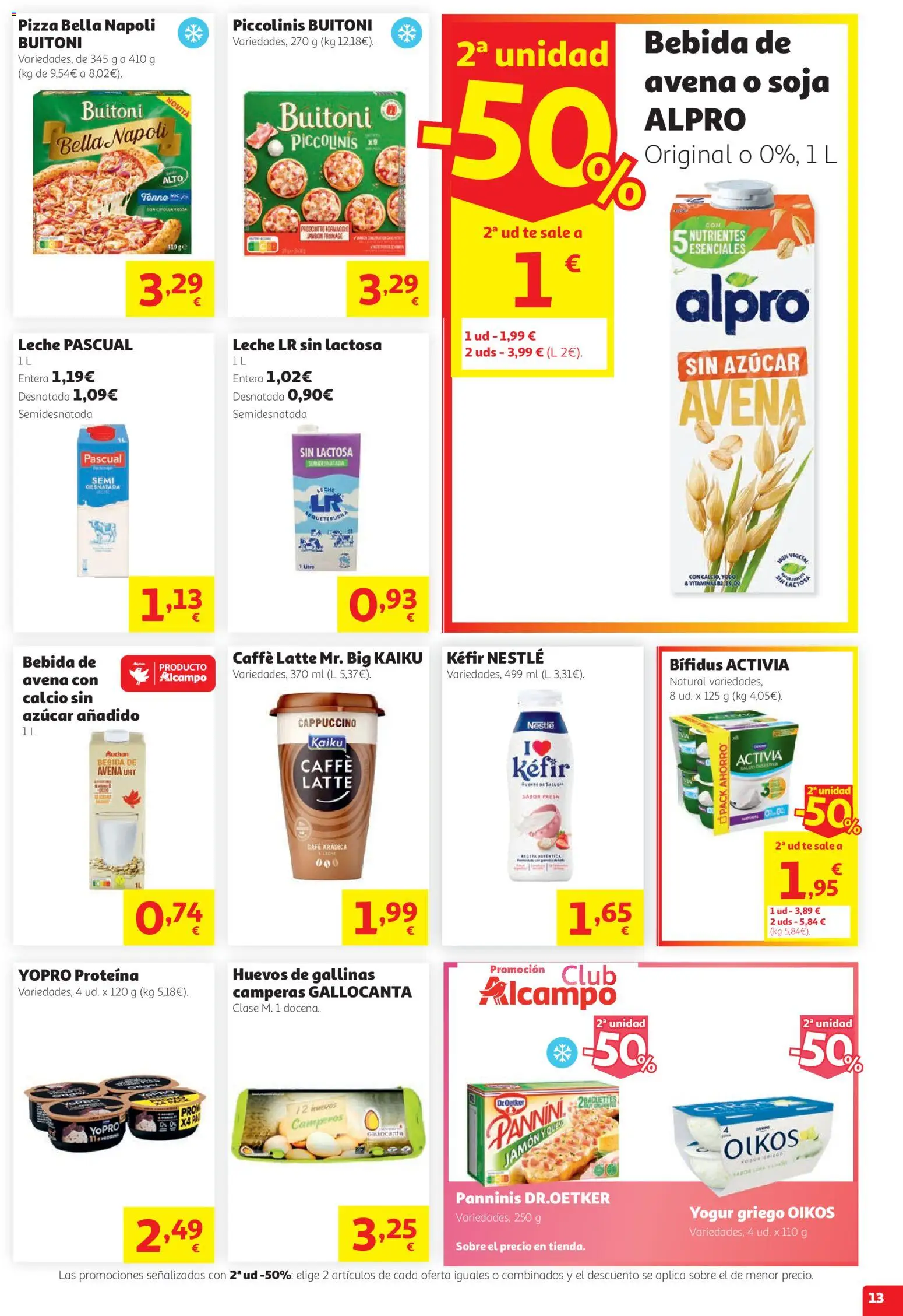 Alcampo - Superstore │ válido desde el 13/08/2026 | Página: 13 | Productos: Proteína, Leche, Jamón, Azúcar