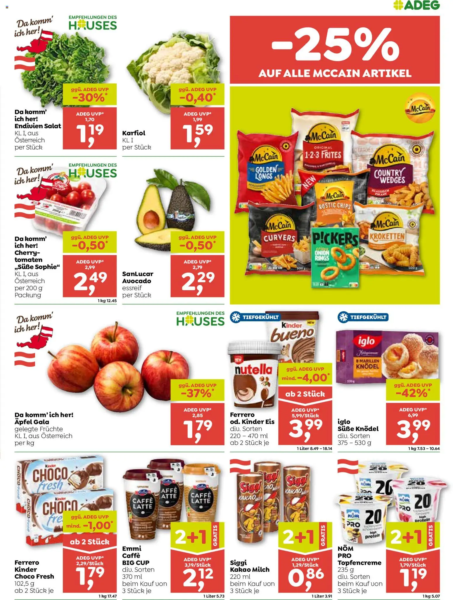 ADEG Flugblatt gültig ab 15.10.2026 | Seite: 3 | Produkte: Chips, Eis, Milch, Äpfel