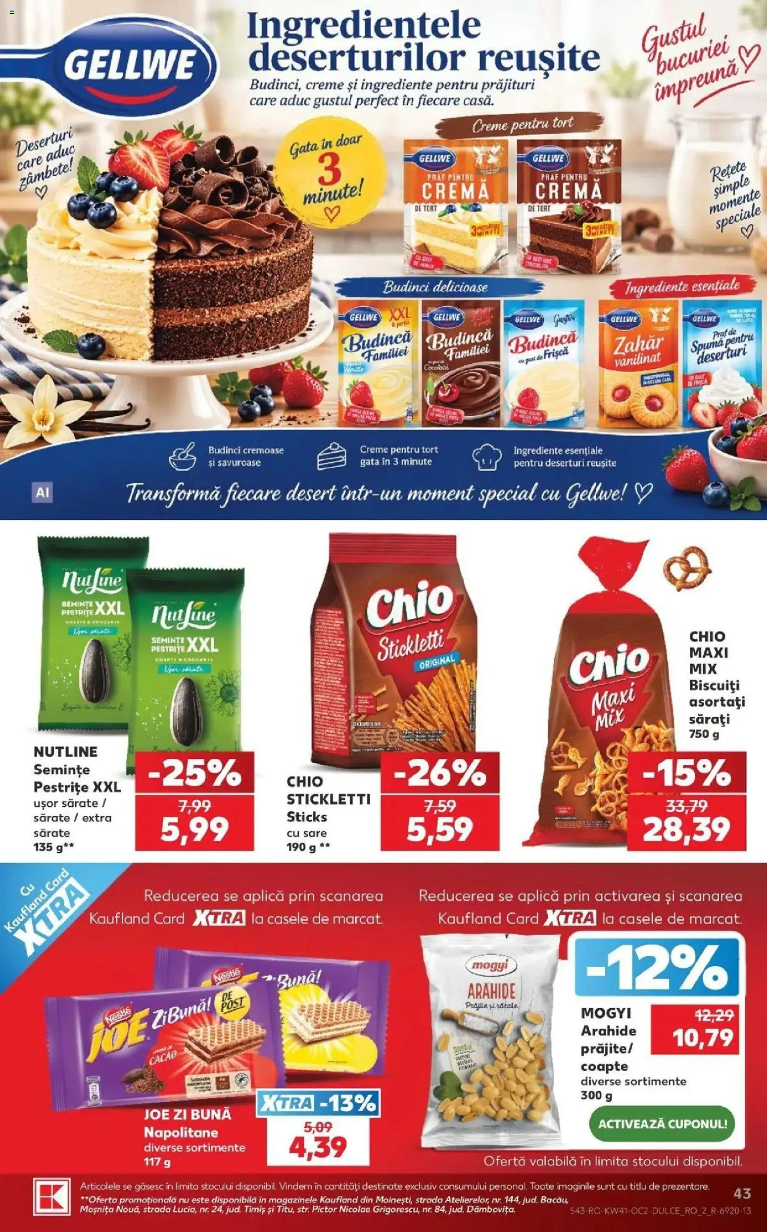 Kaufland Galați 07.10.2026 - Revista si Oferta | Pagină: 43 | Produse: Aplică, Arahide, Biscuiți, Desert
