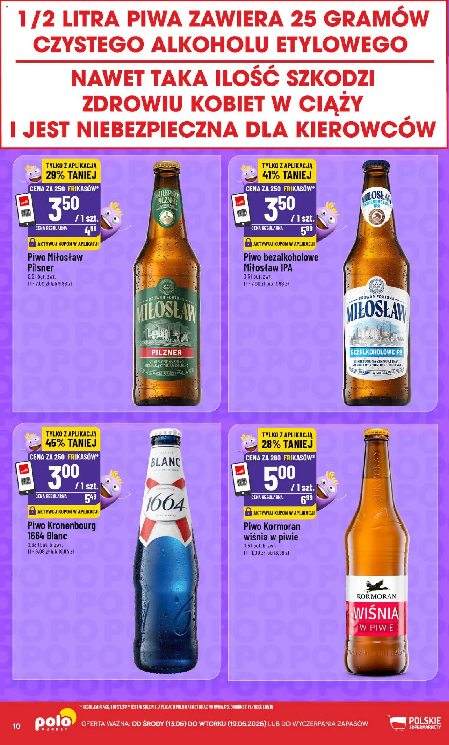 POLOmarket gazetka - Frikasowe Hity od 13.05.2026 | Strona: 10 | Produkty: Piwo