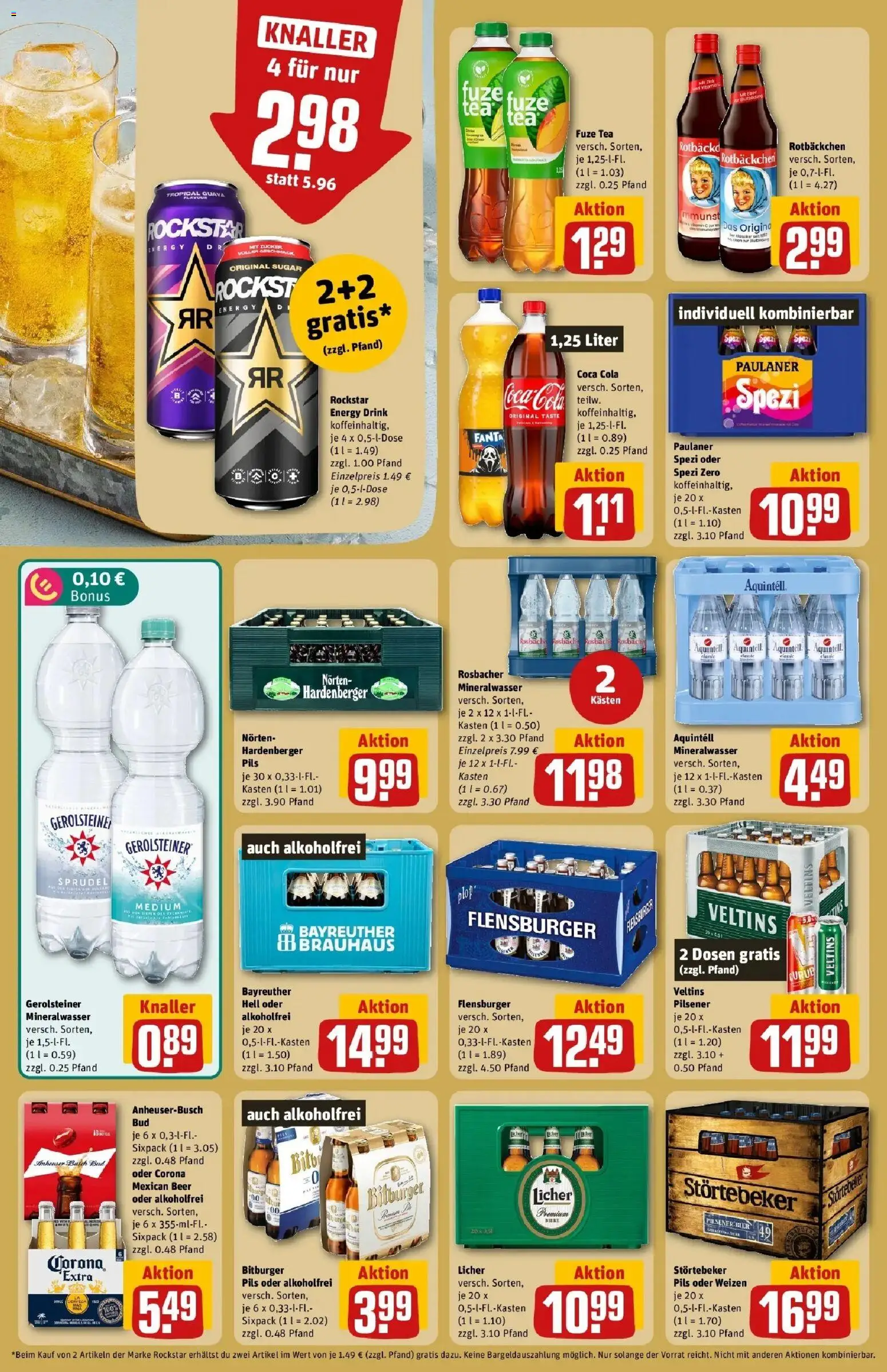REWE Prospekt ab 07.09.2026 zum Blättern » Angebote | Seite: 18 | Produkte: Cola, Flensburger, Paulaner, Veltins