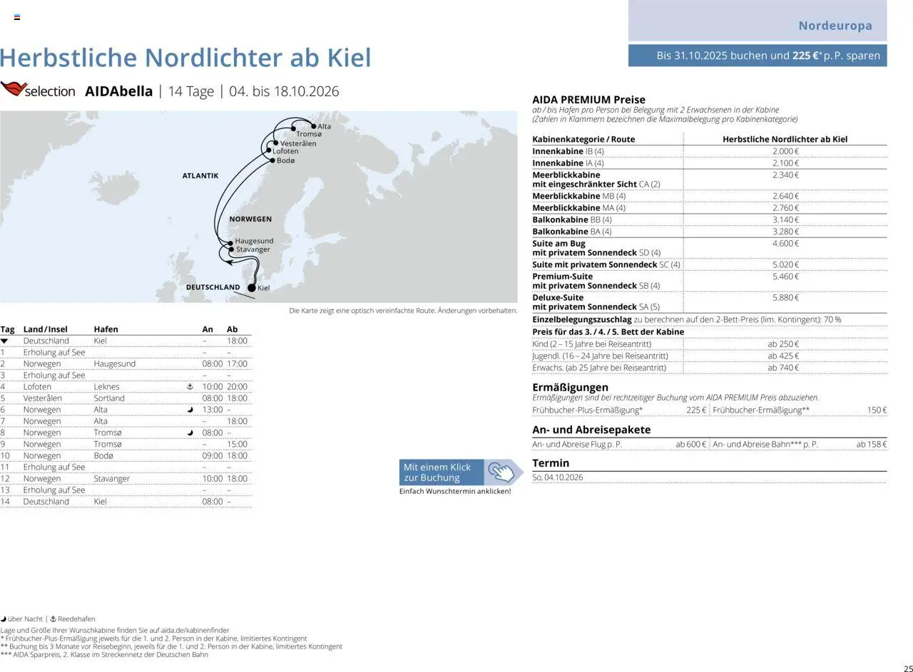 Aida Sommer 2026 – gültig ab 01.03.2026 | Seite: 25 | Produkte: Bett