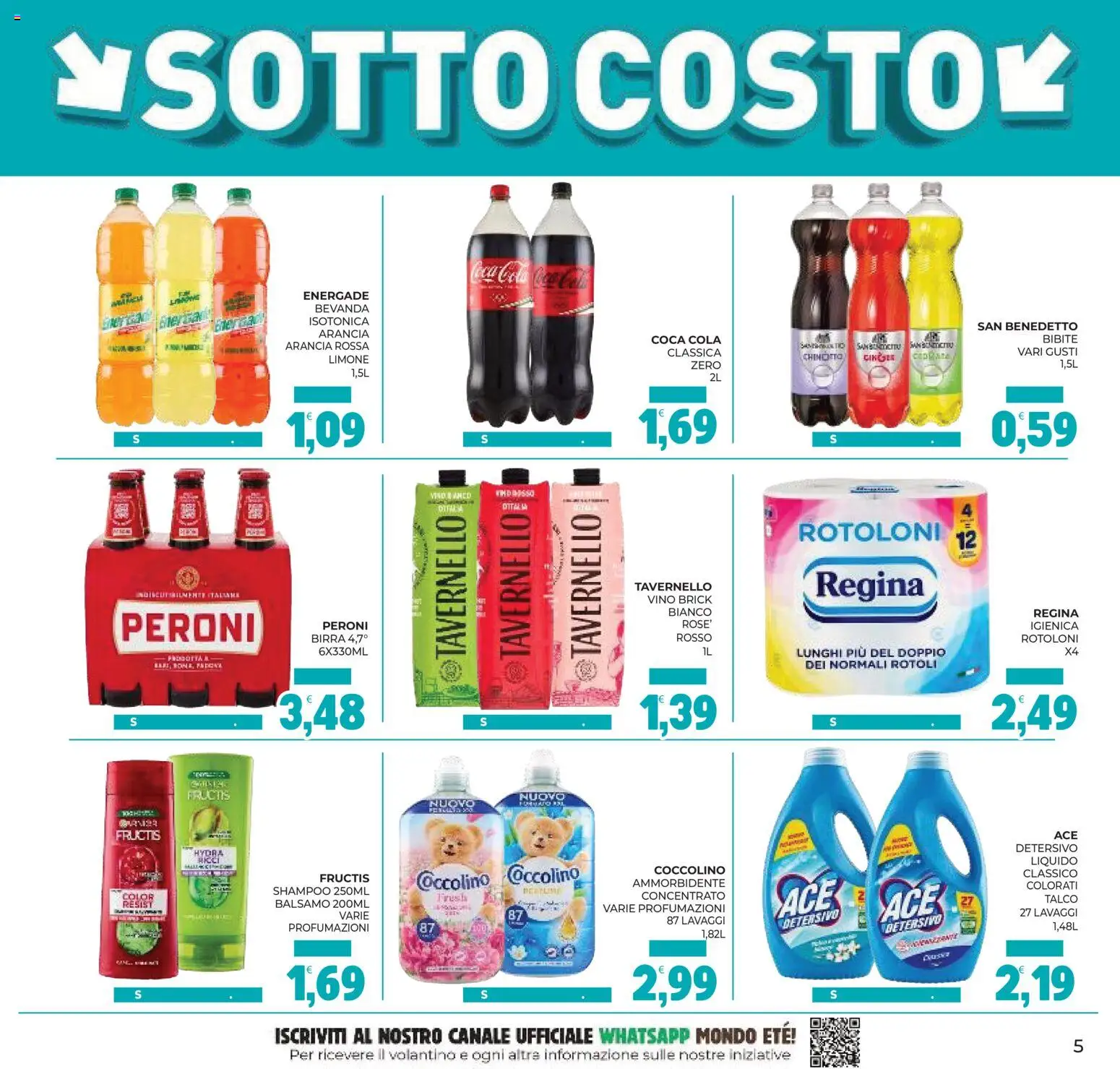 Volantino Eté del 13/10/2026 | Pagina: 5 | Prodotti: Ammorbidente, Talco, Limone, Coca Cola