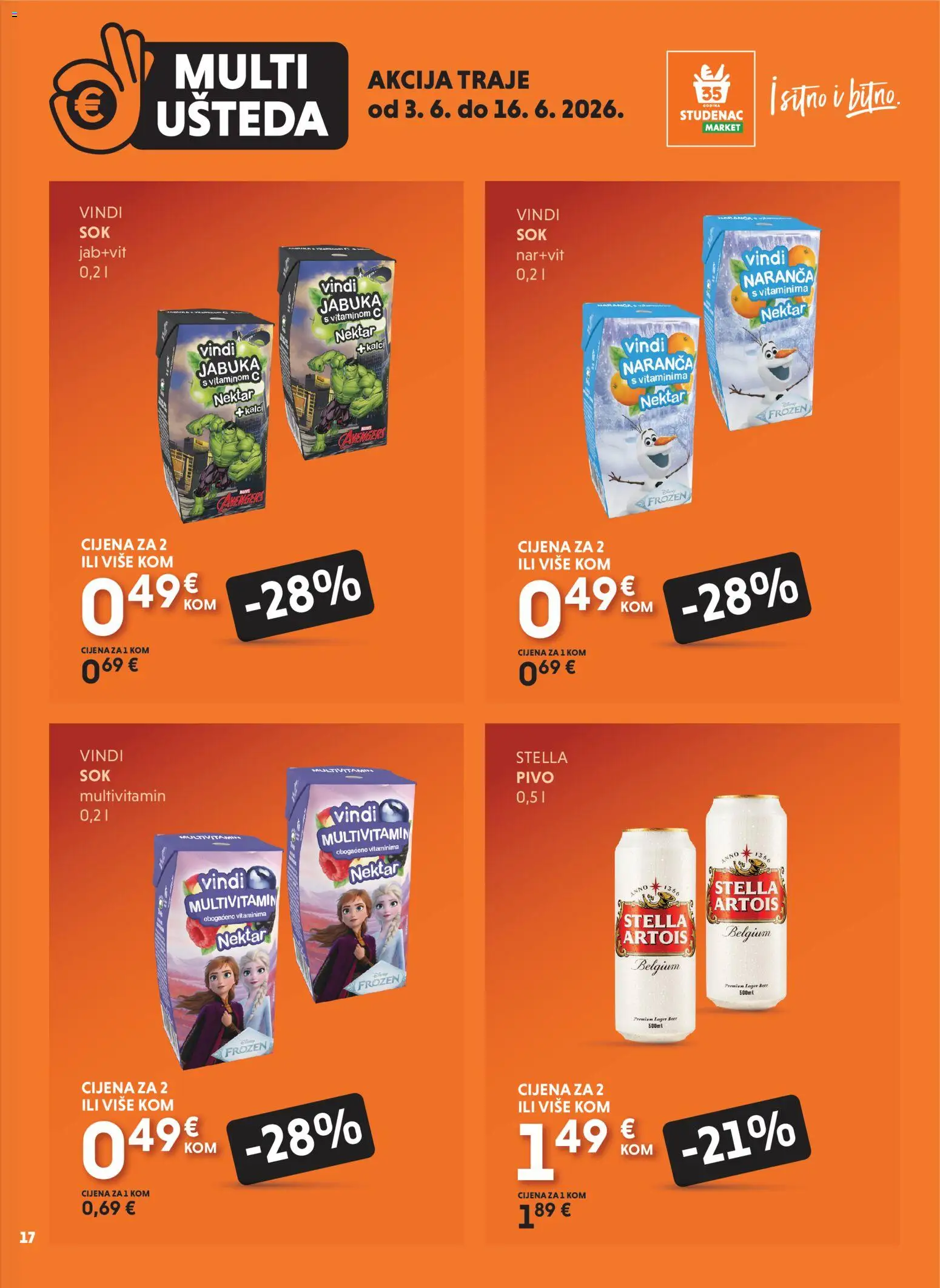 Studenac katalog | vrijedi od 03.06.2026 | Stranica: 17 | Proizvodi: Pivo, Jabuka