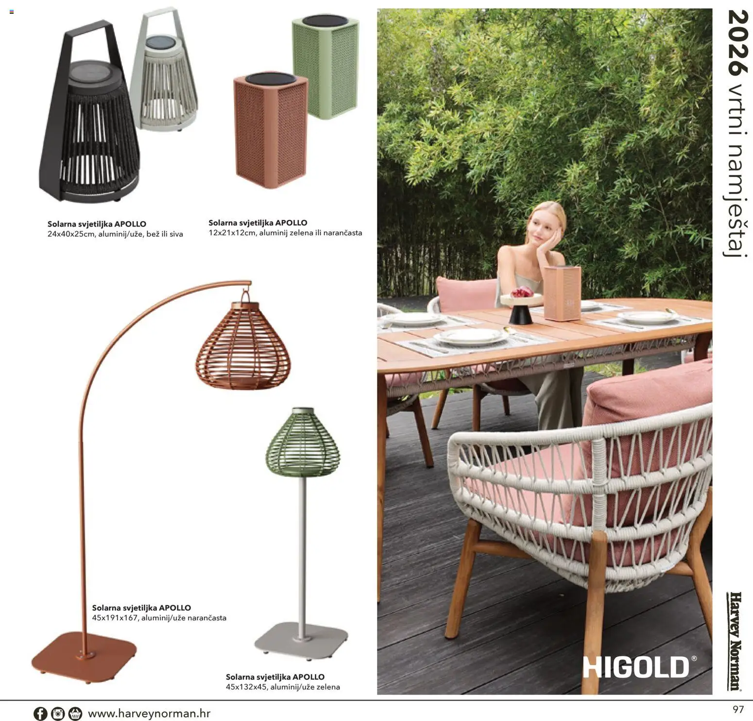Harvey Norman katalog | vrijedi od 07.04.2026 | Stranica: 97 | Proizvodi: Vrtni namještaj, Svjetiljka