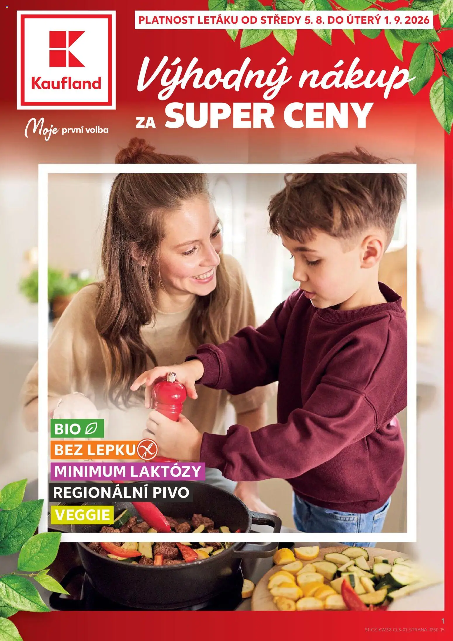 Kaufland leták - Chomutov od 05.08.2026 | Strana: 1 | Produkty: Veggie, Pivo