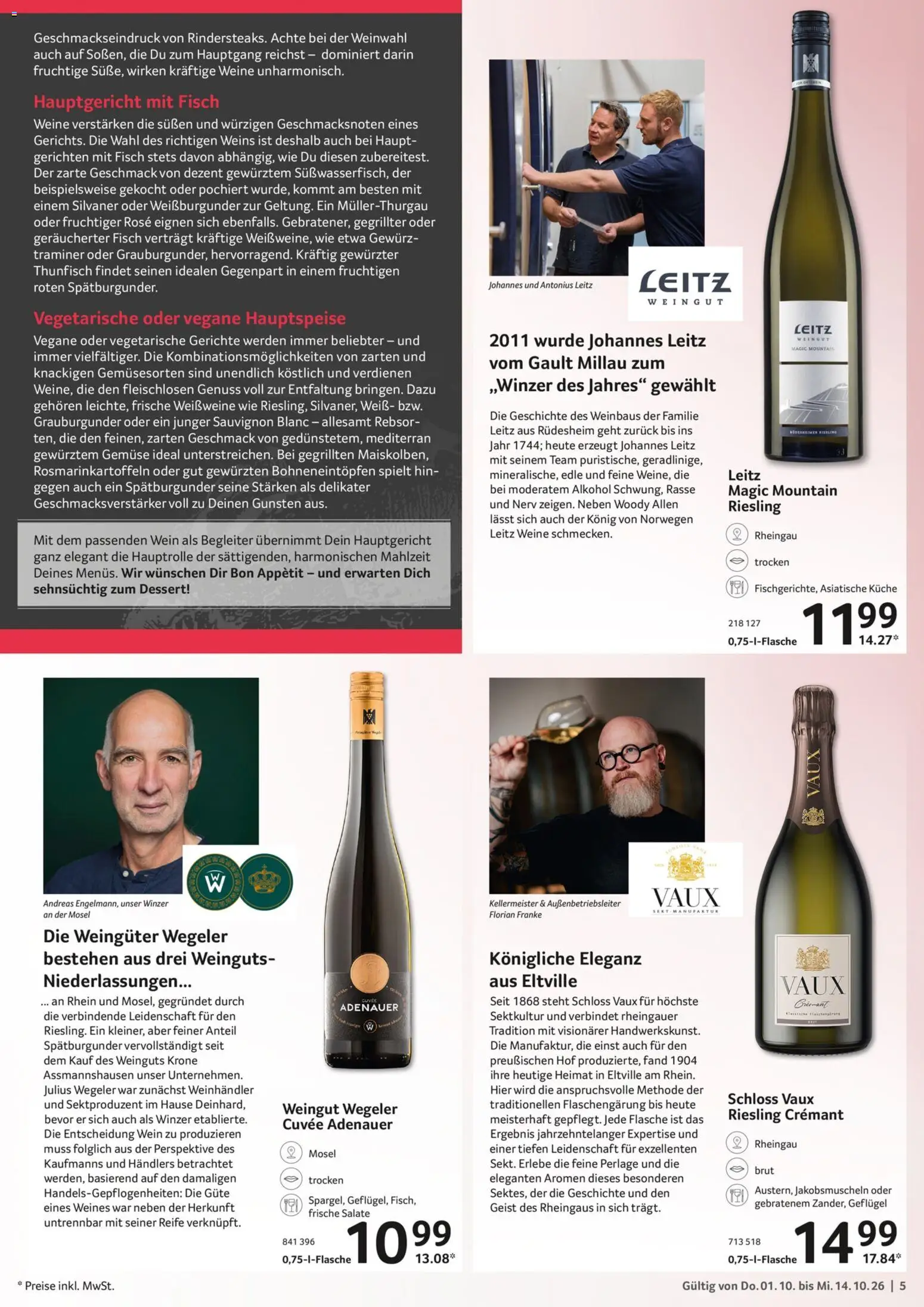 Selgros Weine aus Deutschland – gültig ab 01.10.2026 | Seite: 5 | Produkte: Küche, Fisch, Alkohol, Wein